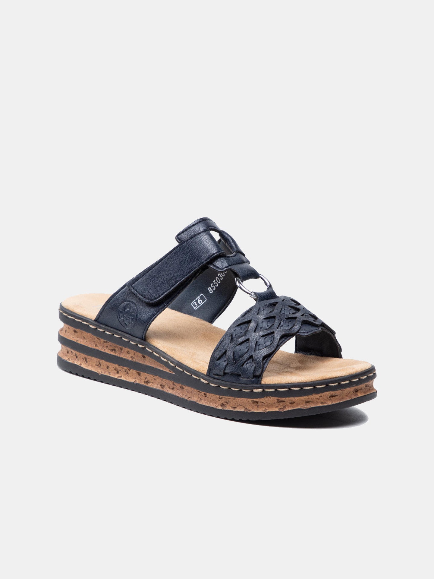 Rieker 629K9 Women's Slider Sandals #color_Navy