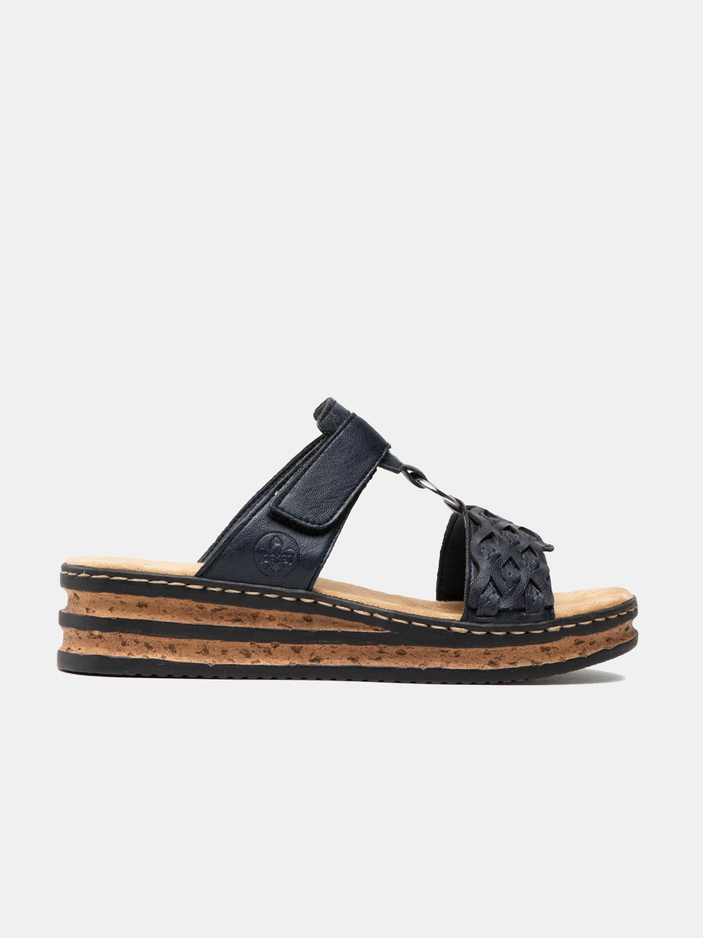 Rieker 629K9 Women's Slider Sandals #color_Navy