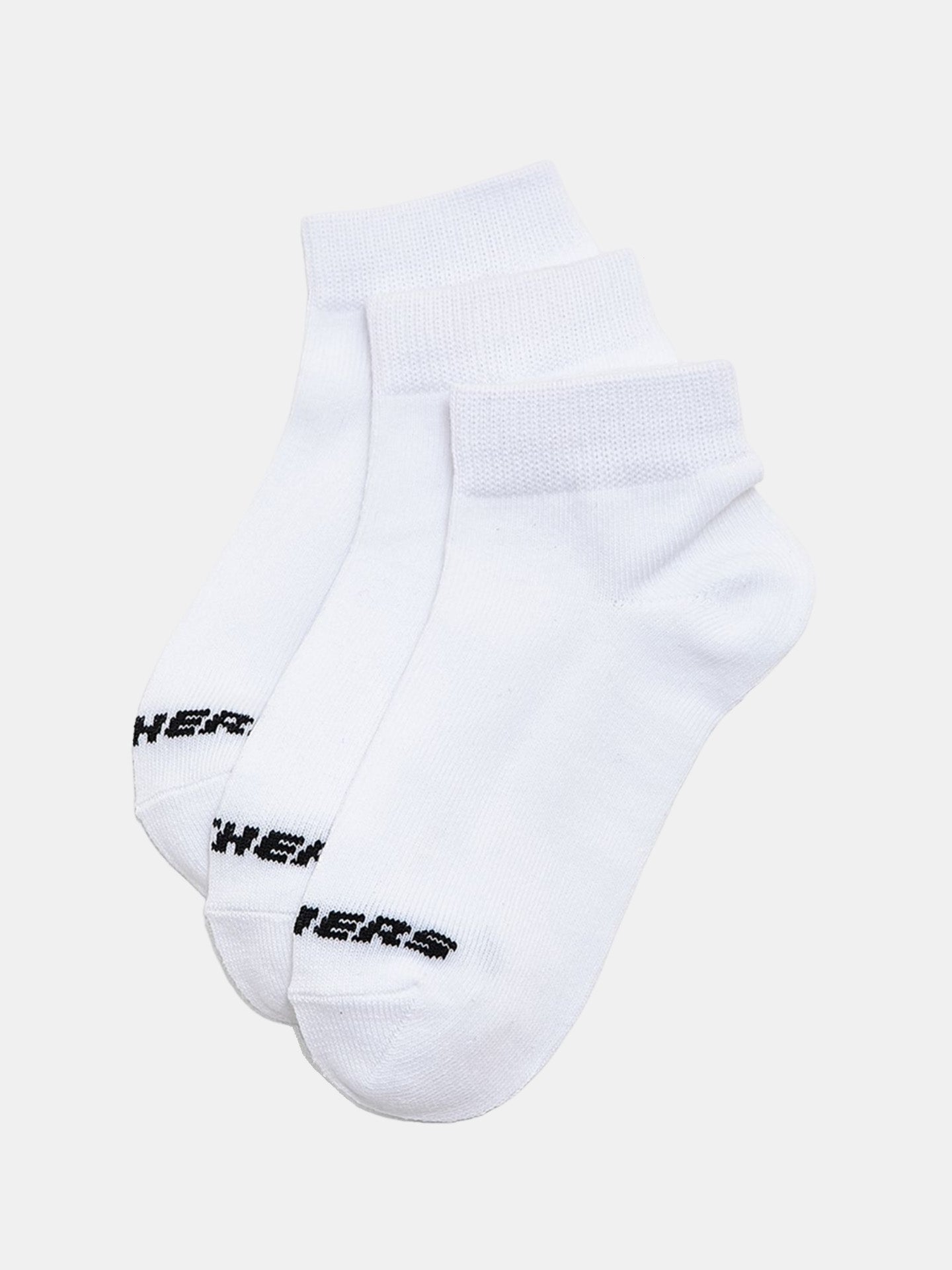 Skechers Kids 3 Pack Unisex Non Terry Qtr Crew - Flat Knit Ankle Socks #color_White