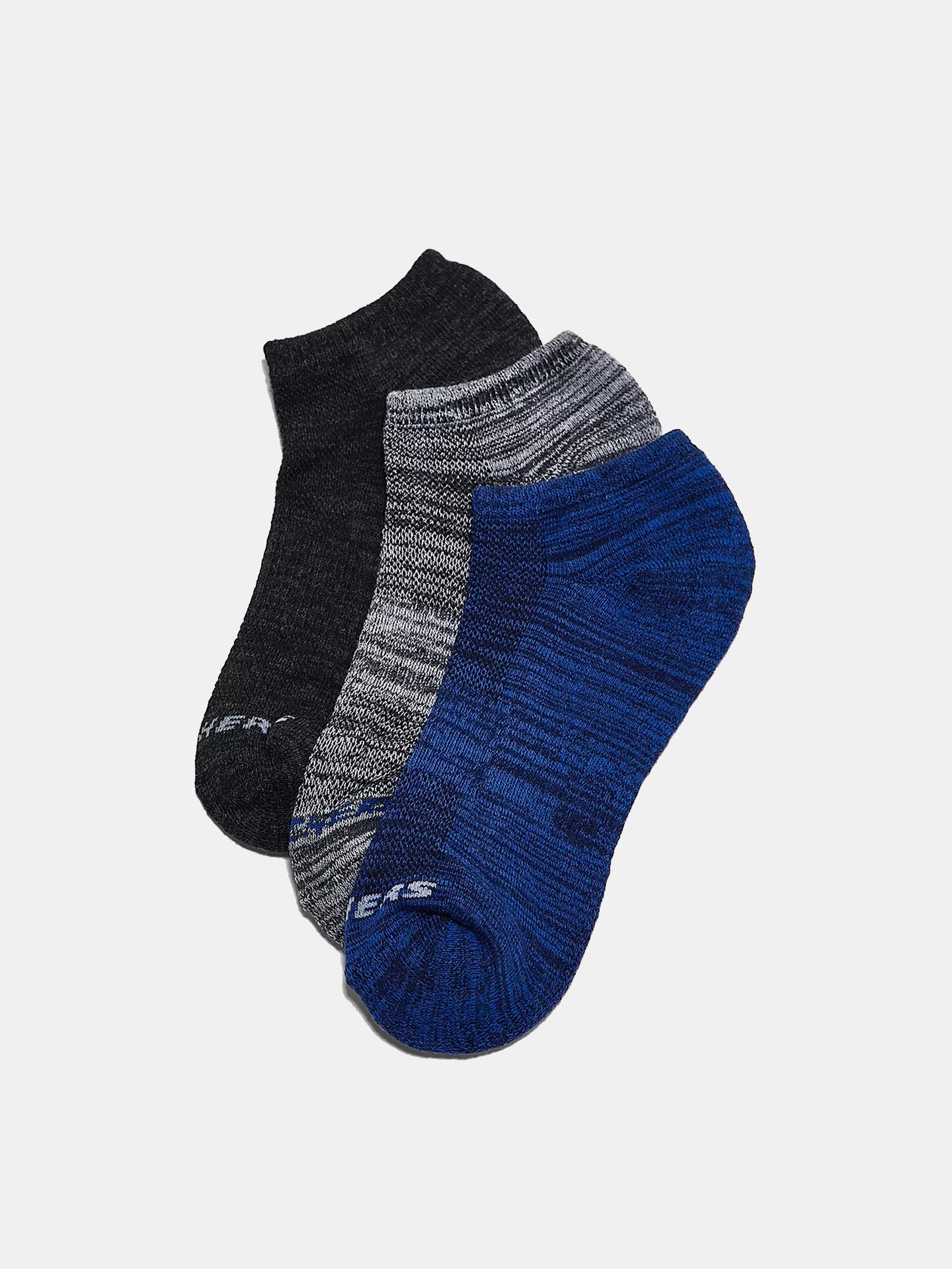 Skechers 3 Pack No Show Socks #color_Black