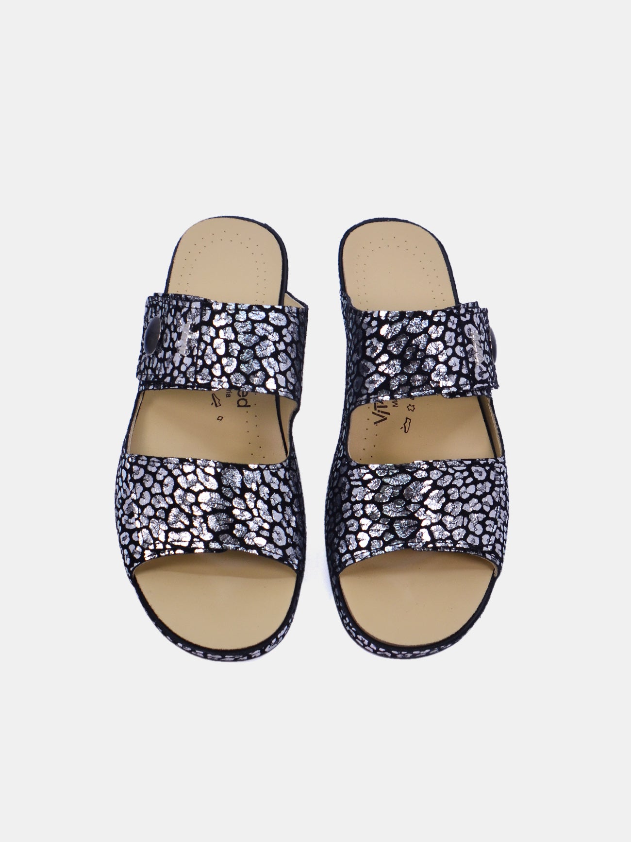 Vital 41008AS-469 Women's Slider Sandals #color_Black