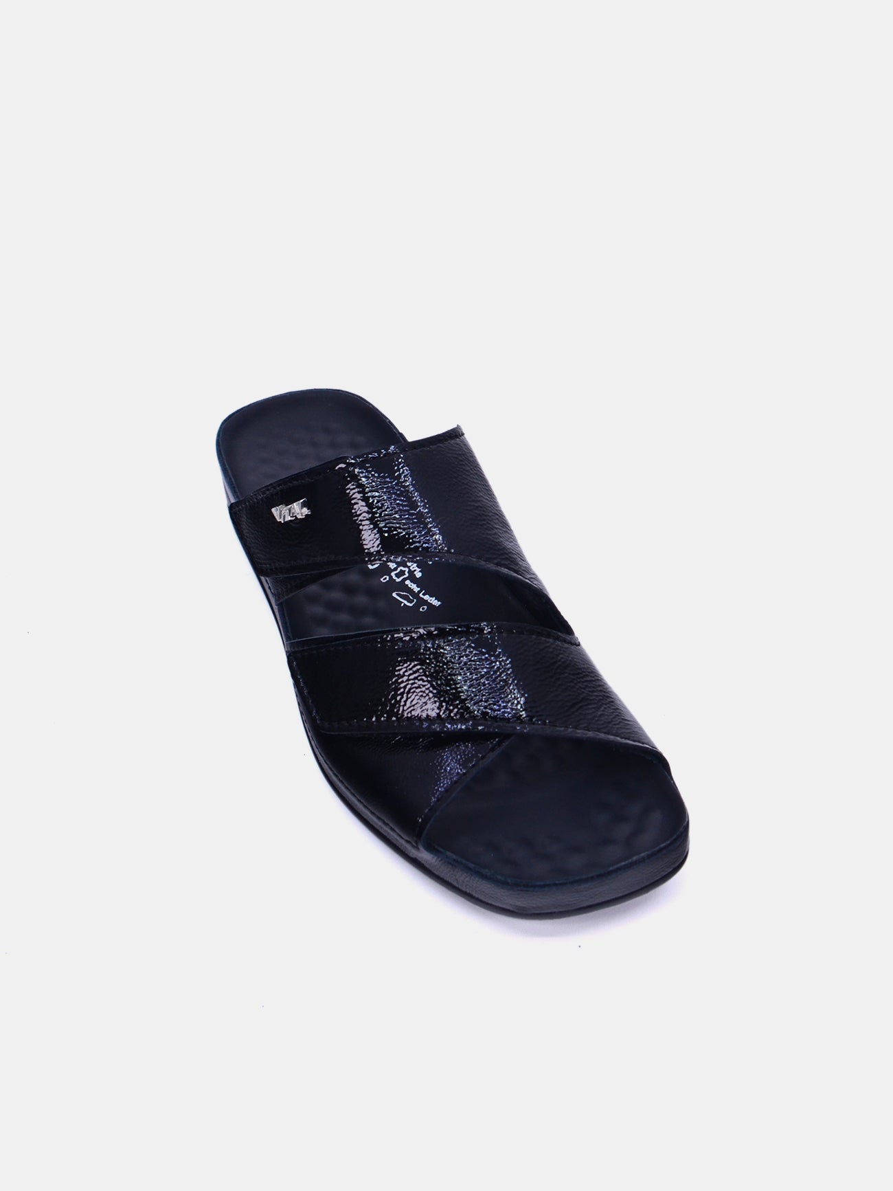 Vital 1802S-333 Women's Flat Sandals #color_Black