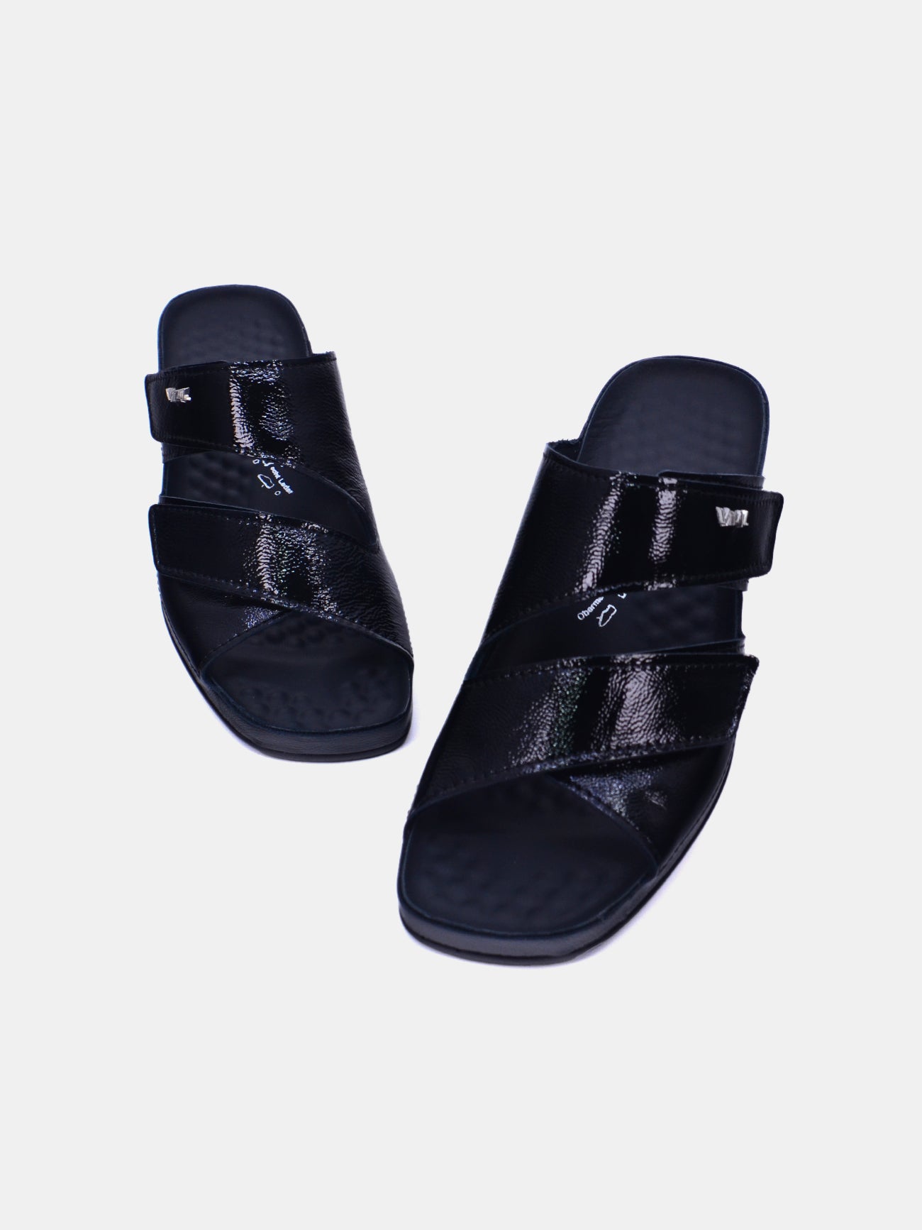 Vital 1802S-333 Women's Flat Sandals #color_Black