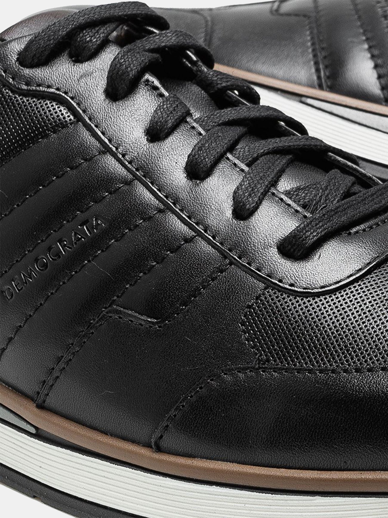 Democrata Men's Denim Grow Hi-Soft 32 Sneakers #color_Black