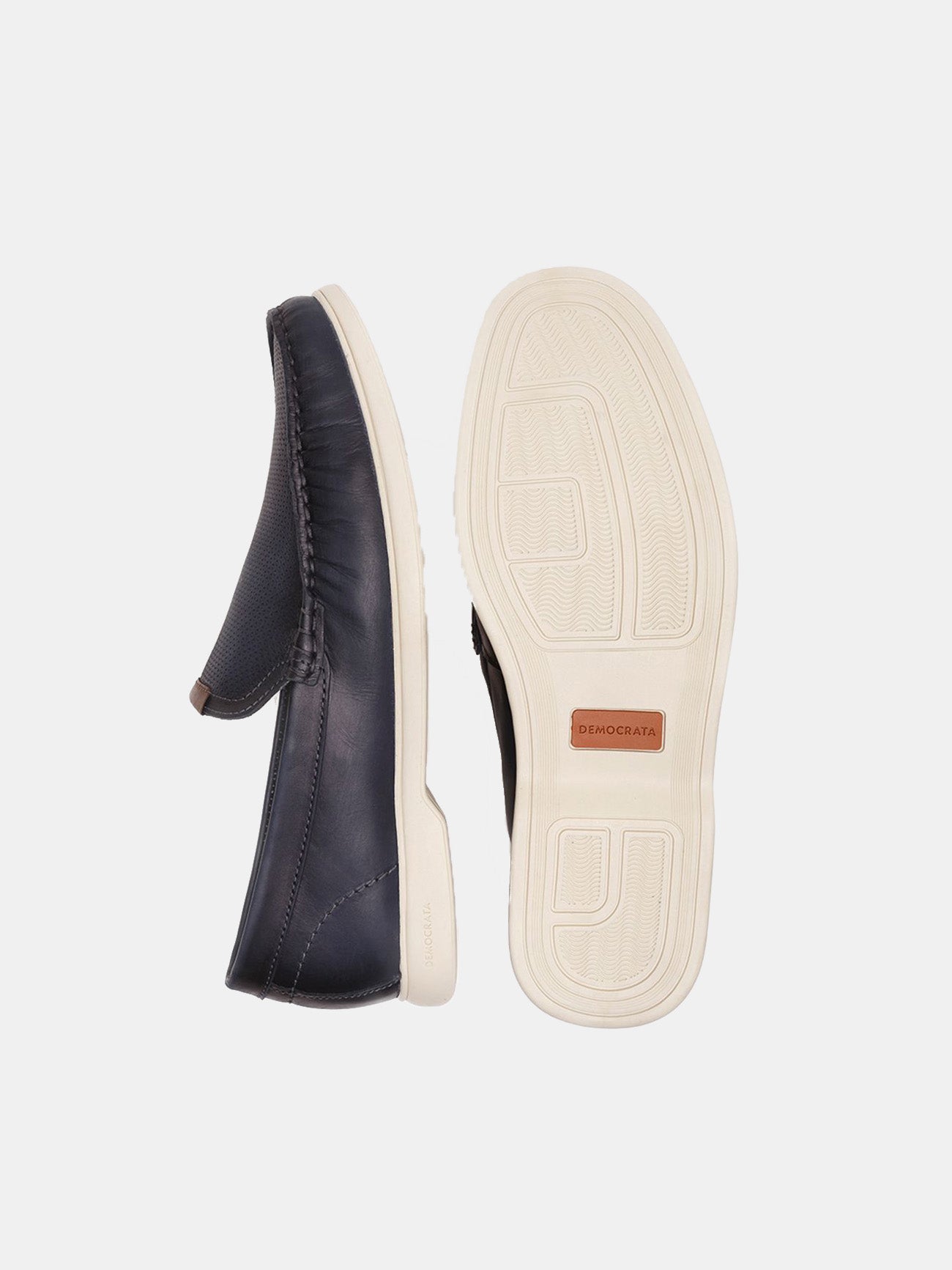 Democrata Men's Easy Bari Moccasin Shoes #color_Navy