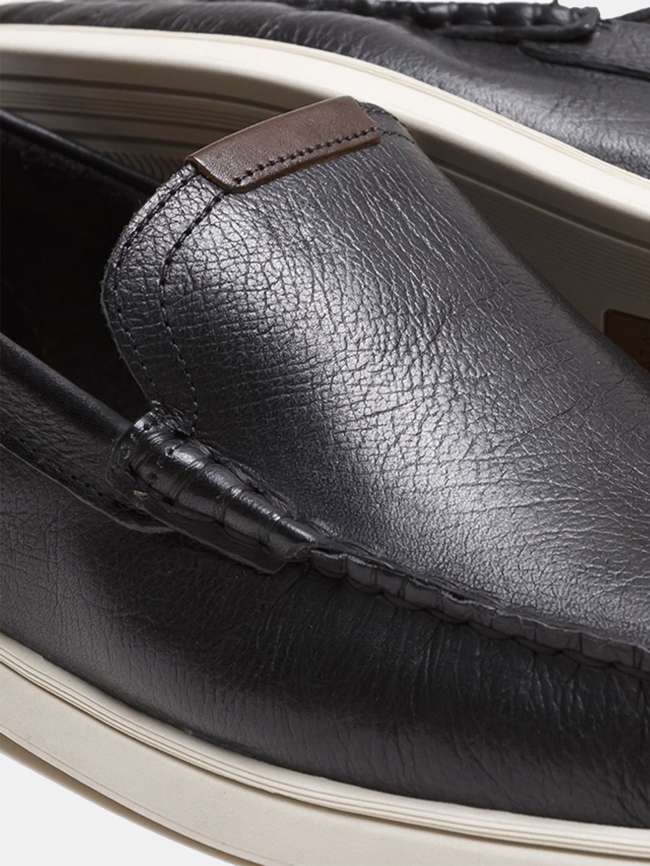 Democrata Men's Easy Bari Moccasin Shoes #color_Black