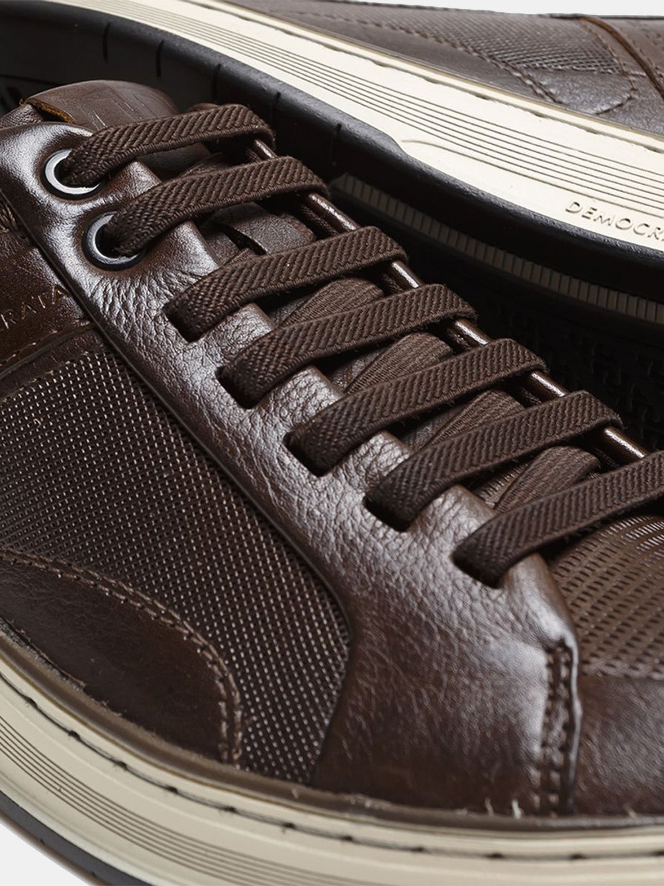 Democrata 151201 Men's Denim Loop Shoes #color_Brown