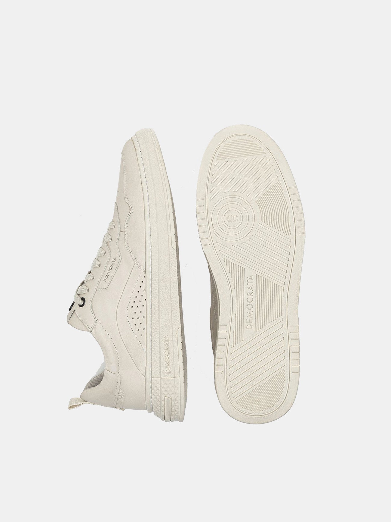 Democrata Men's Denim Jake Lace Sneakers #color_White