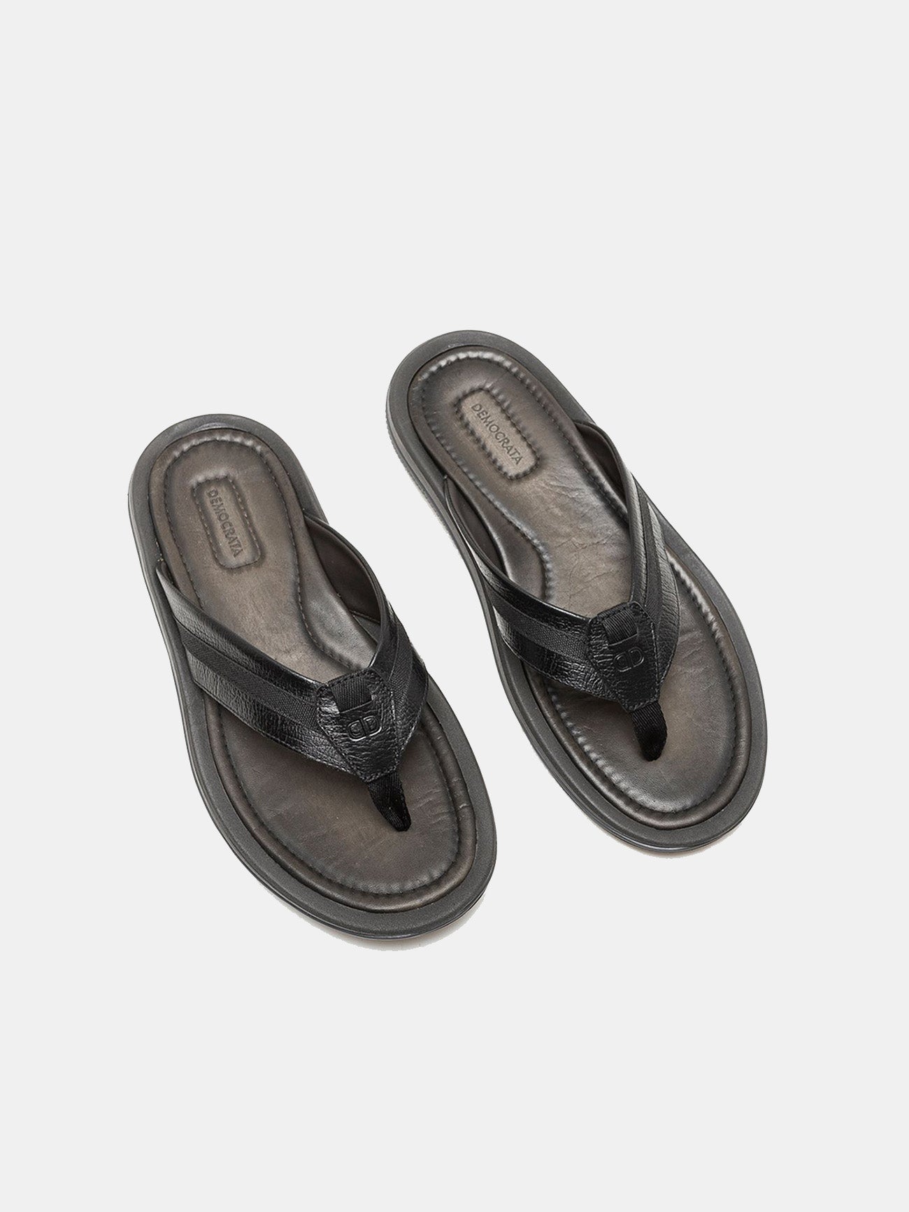 Democrata Men's Easy Groove Sandals #color_Black