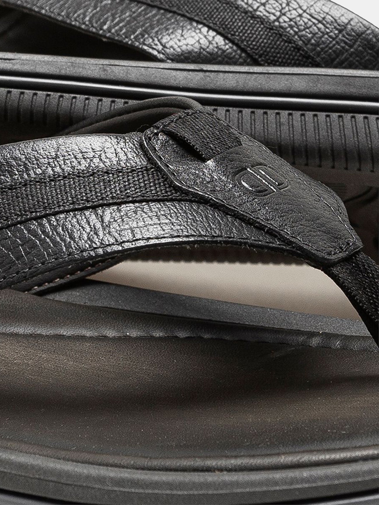 Democrata Men's Easy Groove Sandals #color_Black