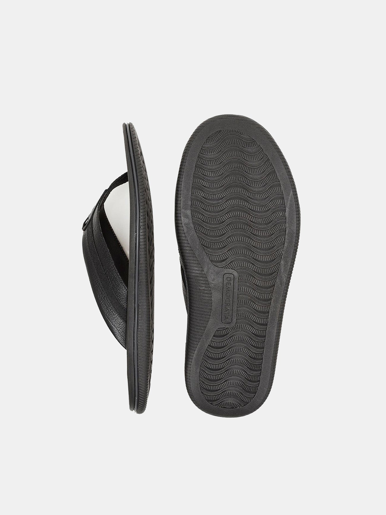 Democrata Men's Easy Groove Sandals #color_Black