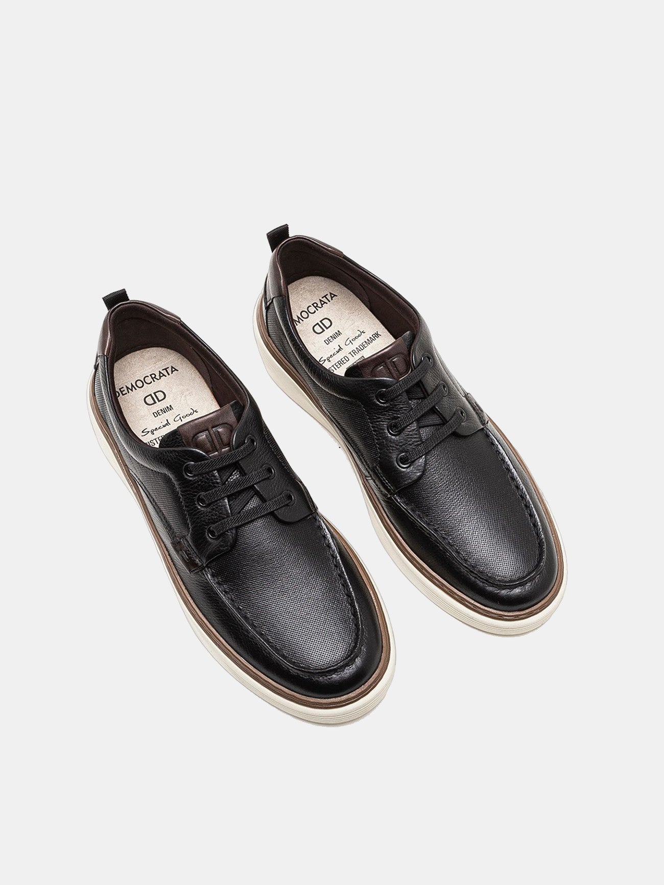 Democrata Men's Denim Clash Sneakers #color_Black