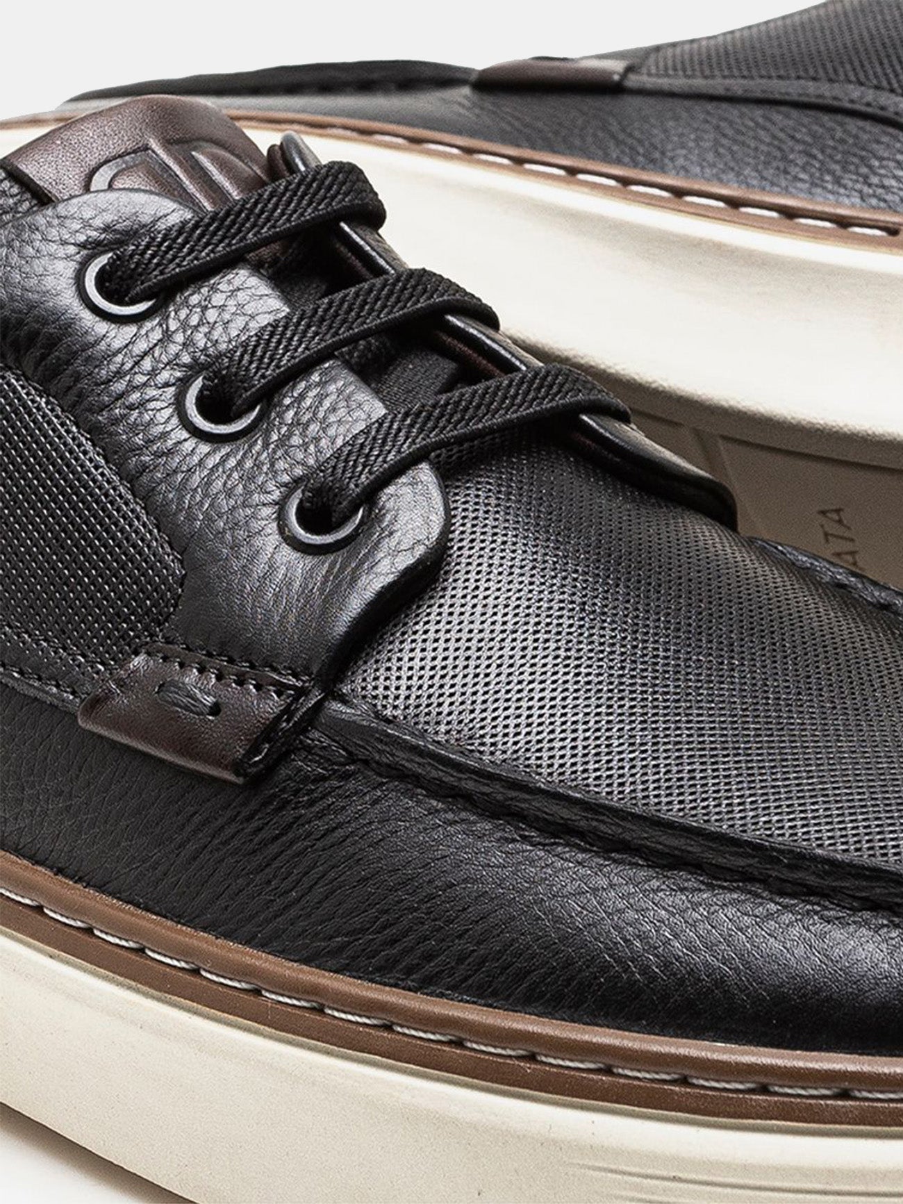 Democrata Men's Denim Clash Sneakers #color_Black