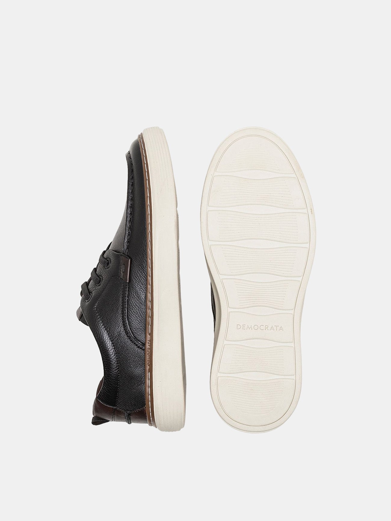 Democrata Men's Denim Clash Sneakers #color_Black