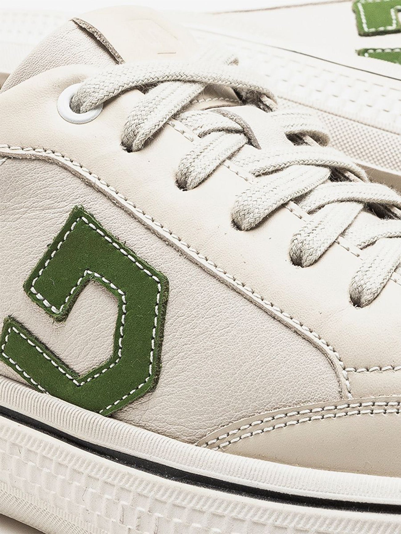 Democrata Men's Fender Denim Leather Sneakers #color_white
