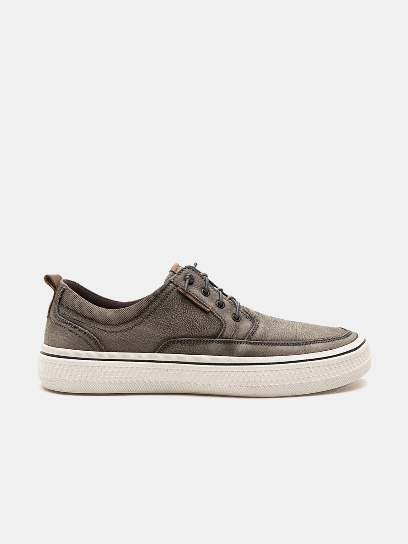 Democrata Men's Fender Denim Leather Sneakers #color_Gray