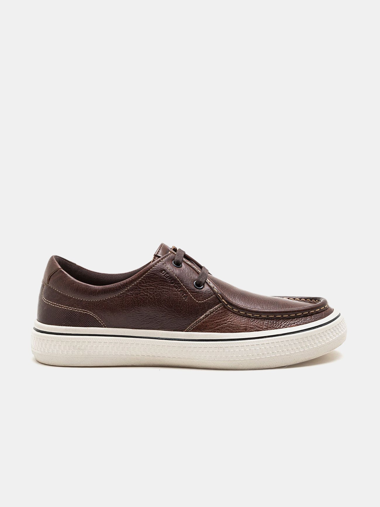 Democrata Men's Fender Denim Leather Sneakers #color_brown