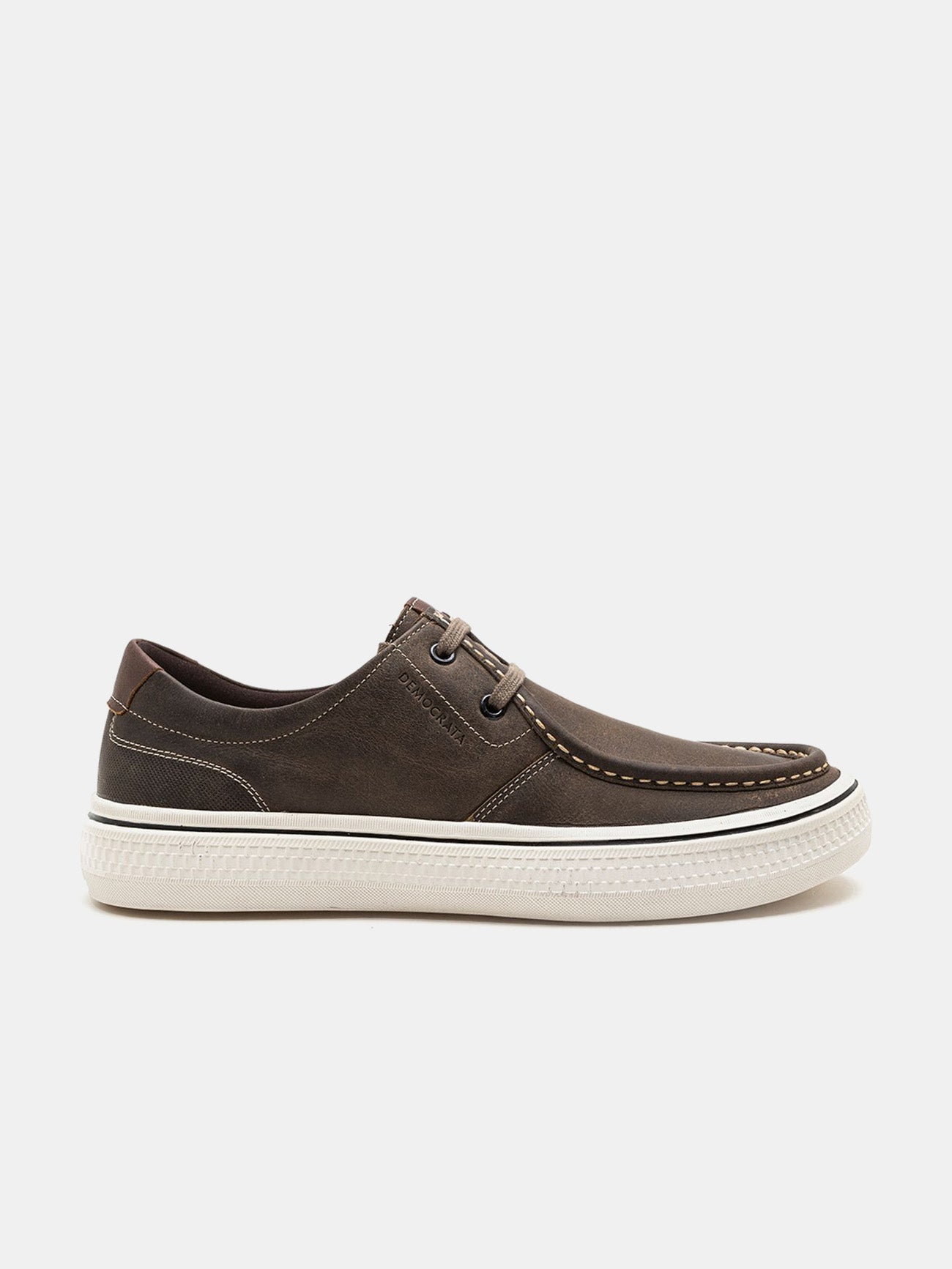 Democrata Men's Fender Denim Leather Sneakers #color_brown