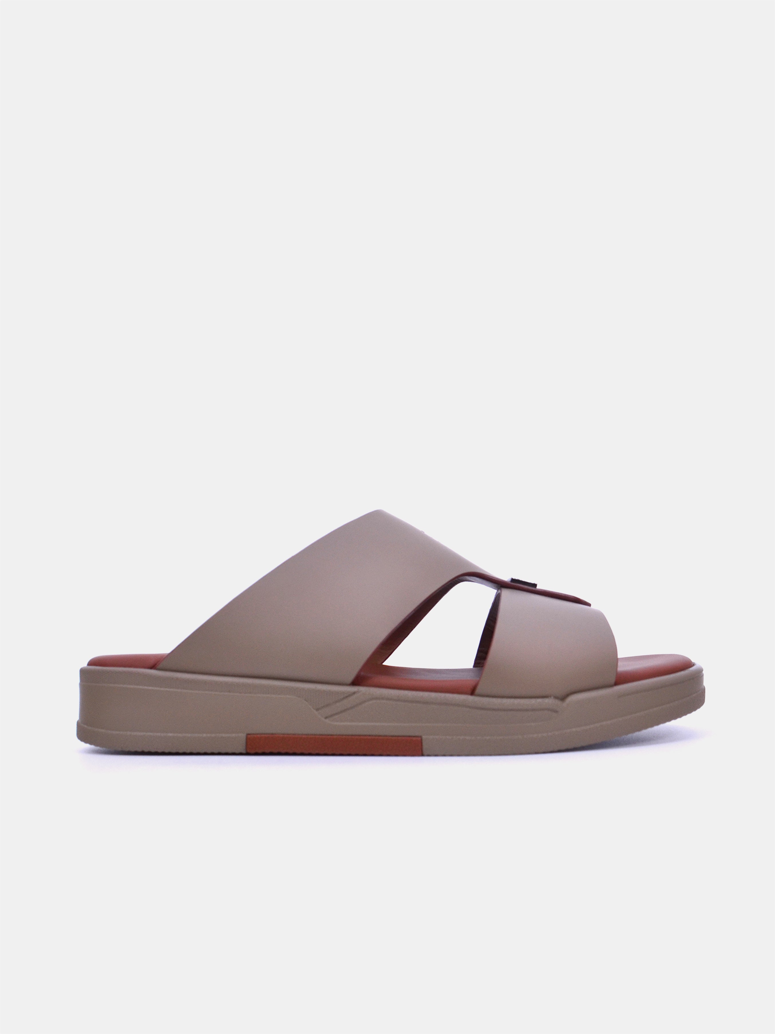 Barjeel Uno TAM Sole MSA-127 Men's Arabic Sandals #color_dark beige