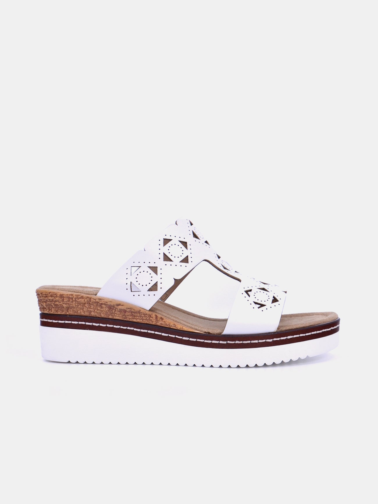 Romika 91403-AR95 Wedge Sandals #color_White