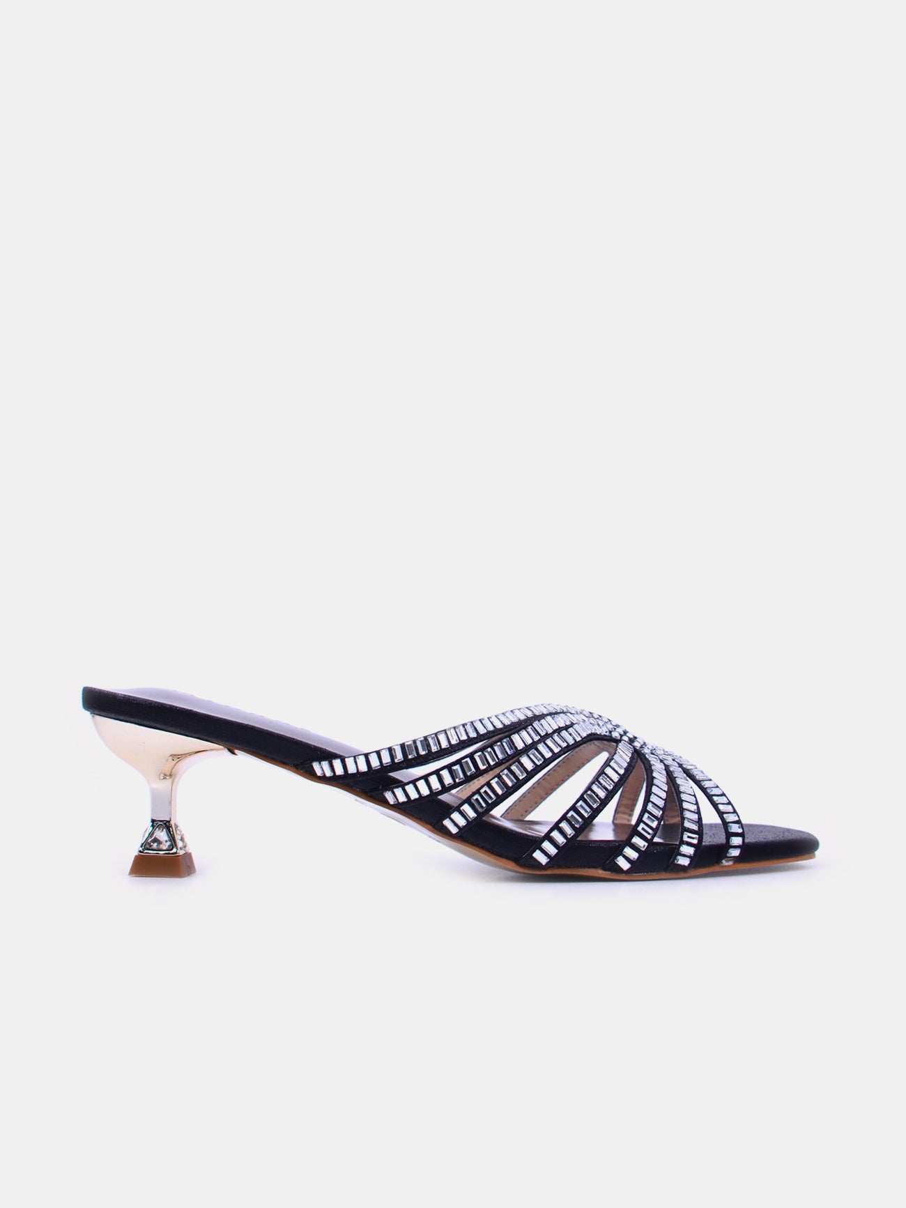 Mynaal Verde Women's Kitten Heel Sandals #color_Black