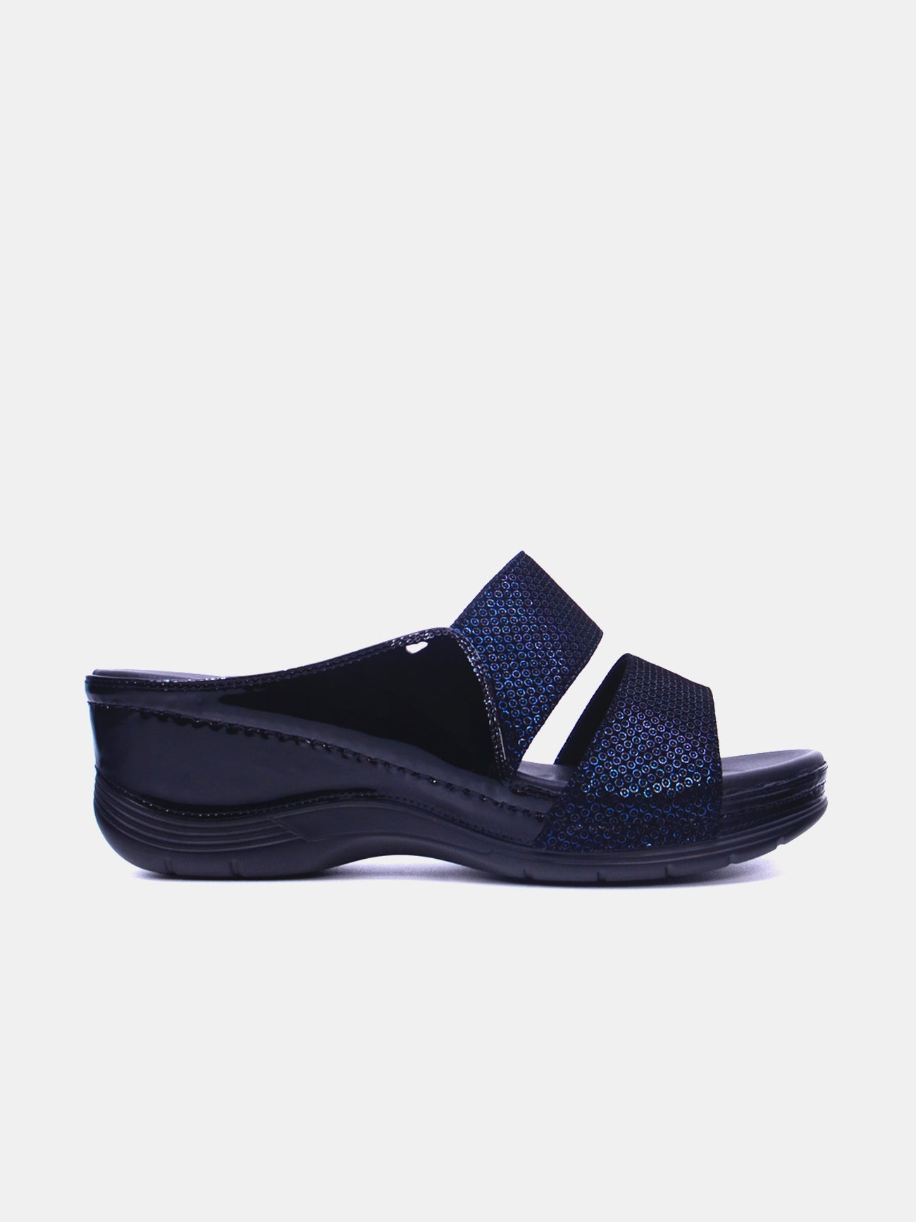 Michelle Morgan 2407-5 Women's Wedge Sandals #color_Blue