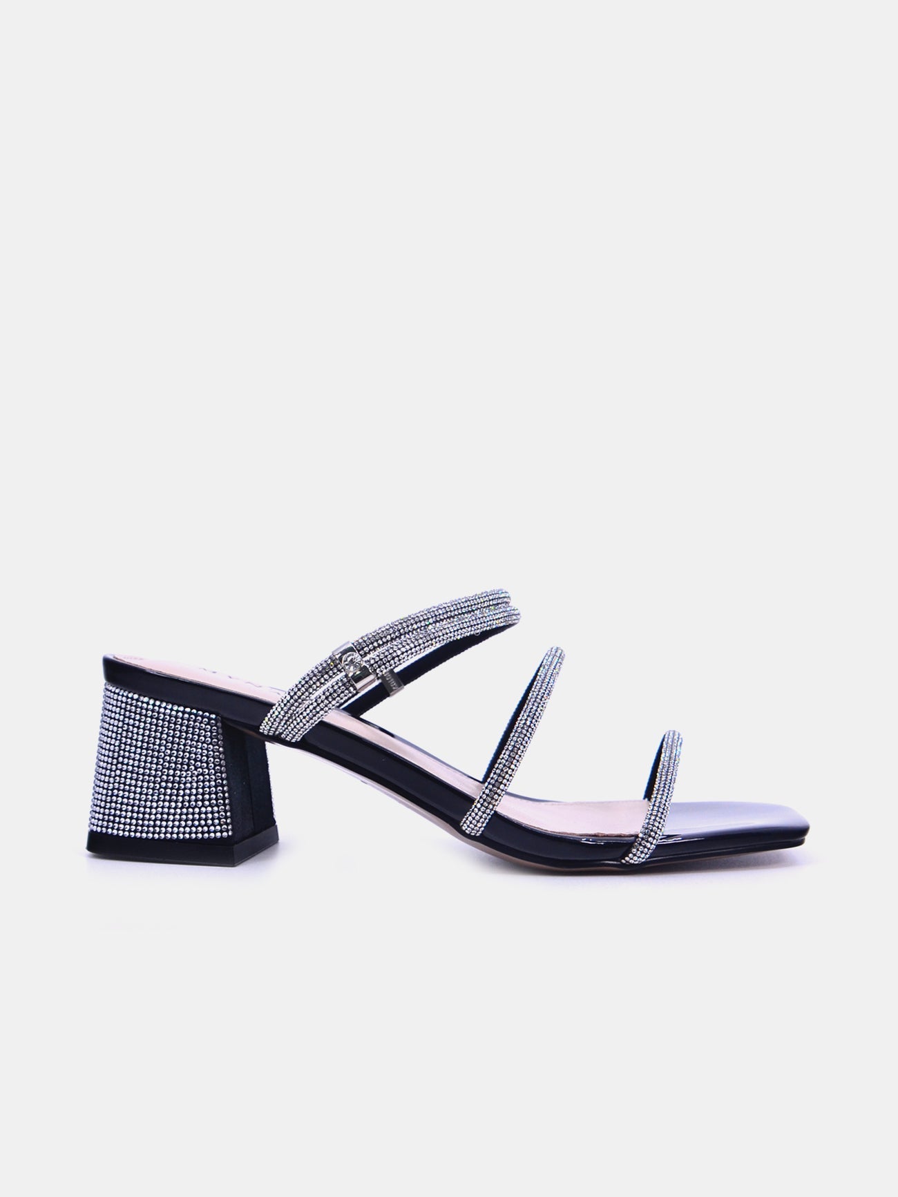 Mynaal Prismi Women's Block Heel Sandals #color_Black