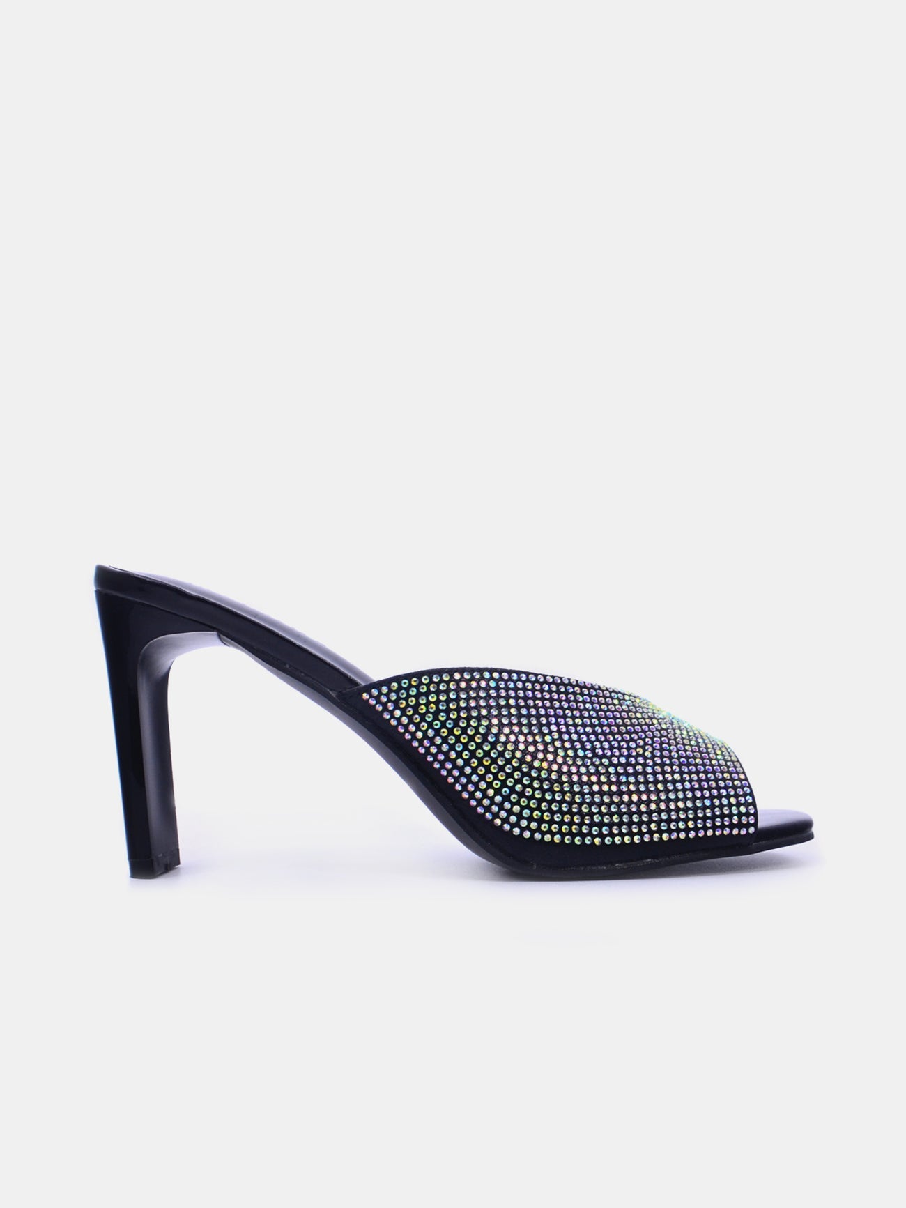 Mynaal Glitzo Women's High Heel Sandals #color_Black