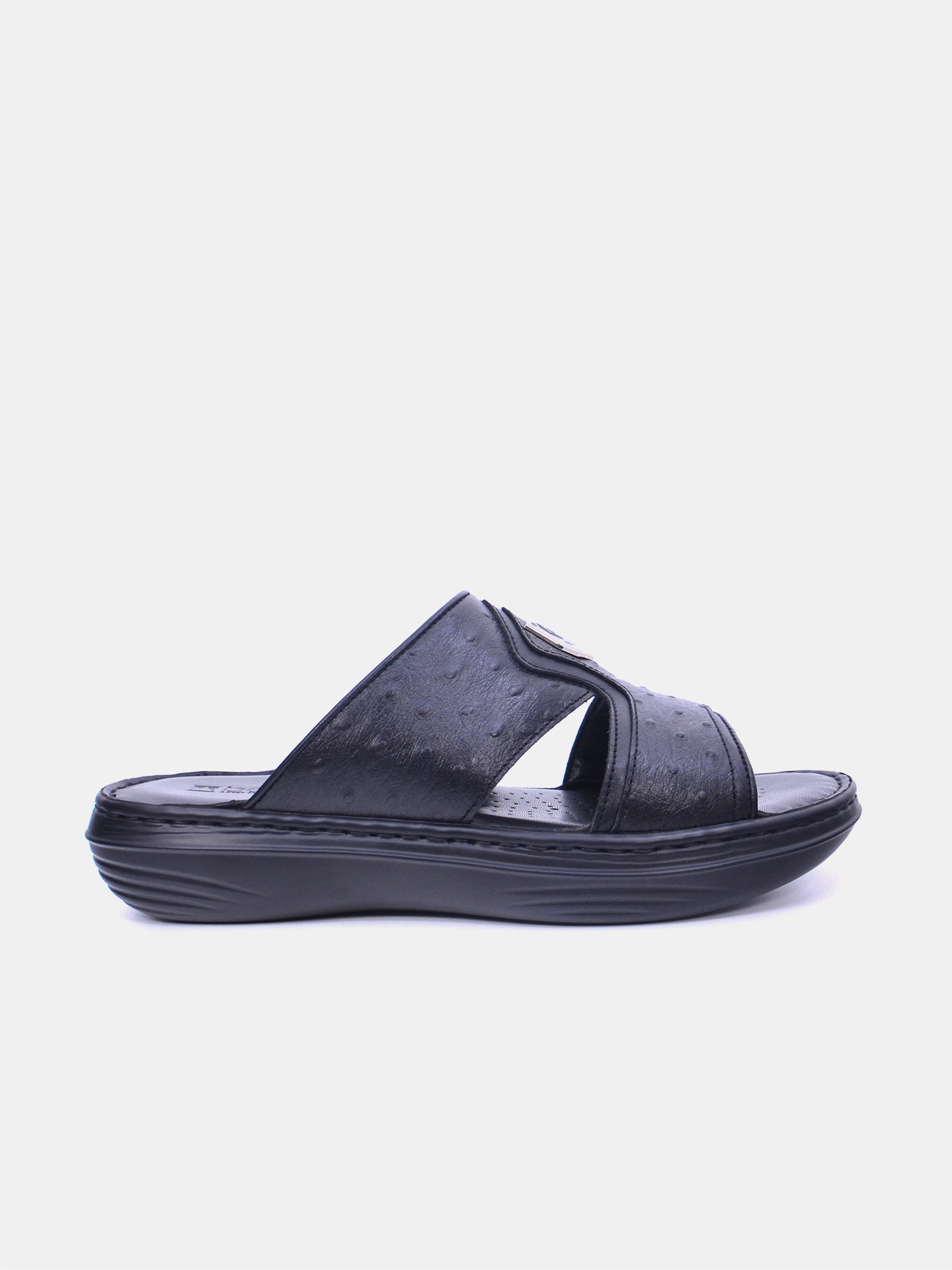 Barjeel Uno 21410-60 Men Arabic Sandals #color_Black