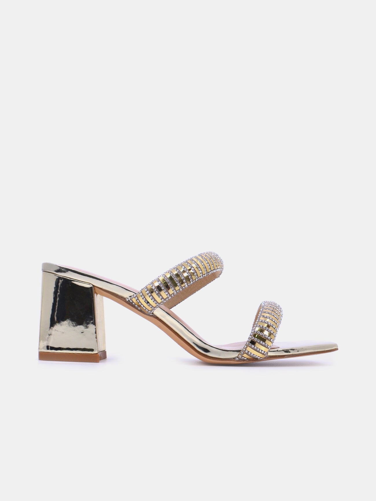 Mynaal Zenni Women's Block Heel Sandals #color_Gold