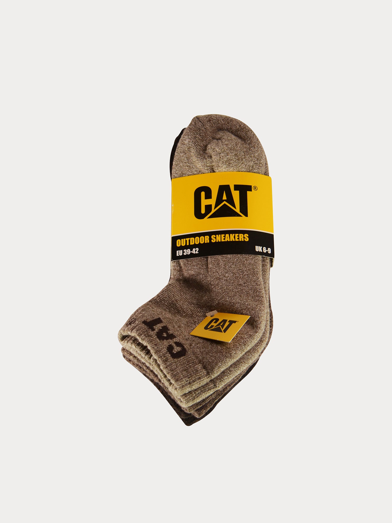 Caterpillar Men's Outdoor Sneaker Socks (3 Pack) #color_brown