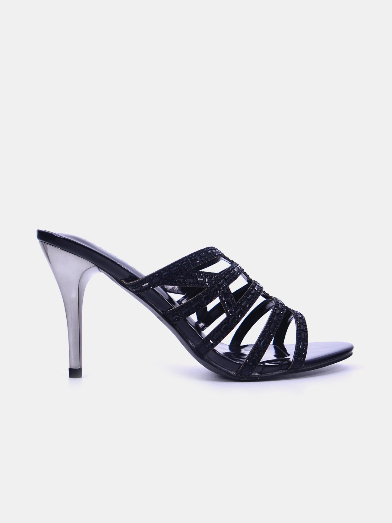 Mynaal Plumara Women's Pencil Heel Sandals #color_Black