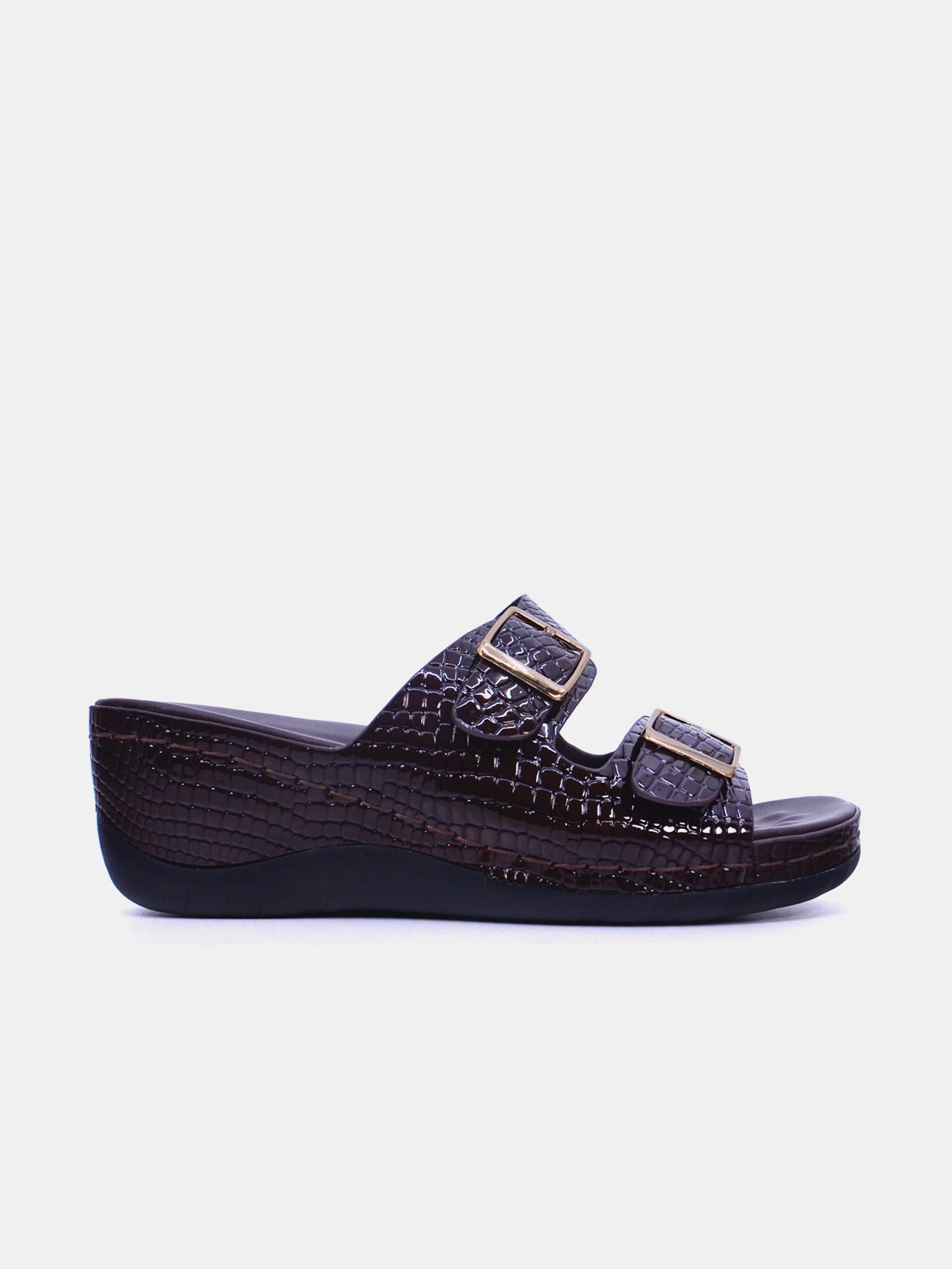 Michelle Morgan 314F7803 Women's Wedge Sandals #color_Brown