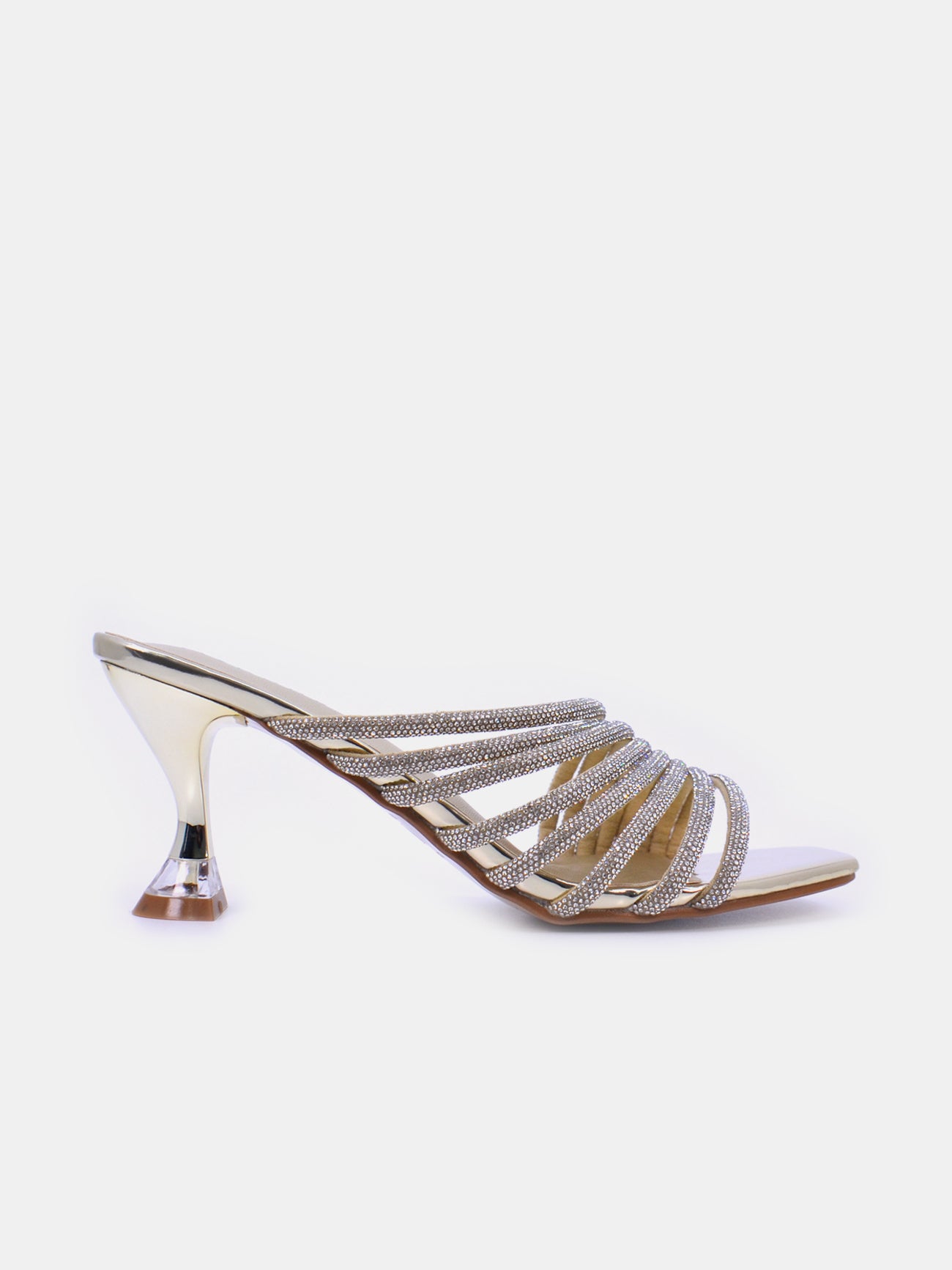 Mynaal Velia Women's Spool Heel Sandals #color_Gold