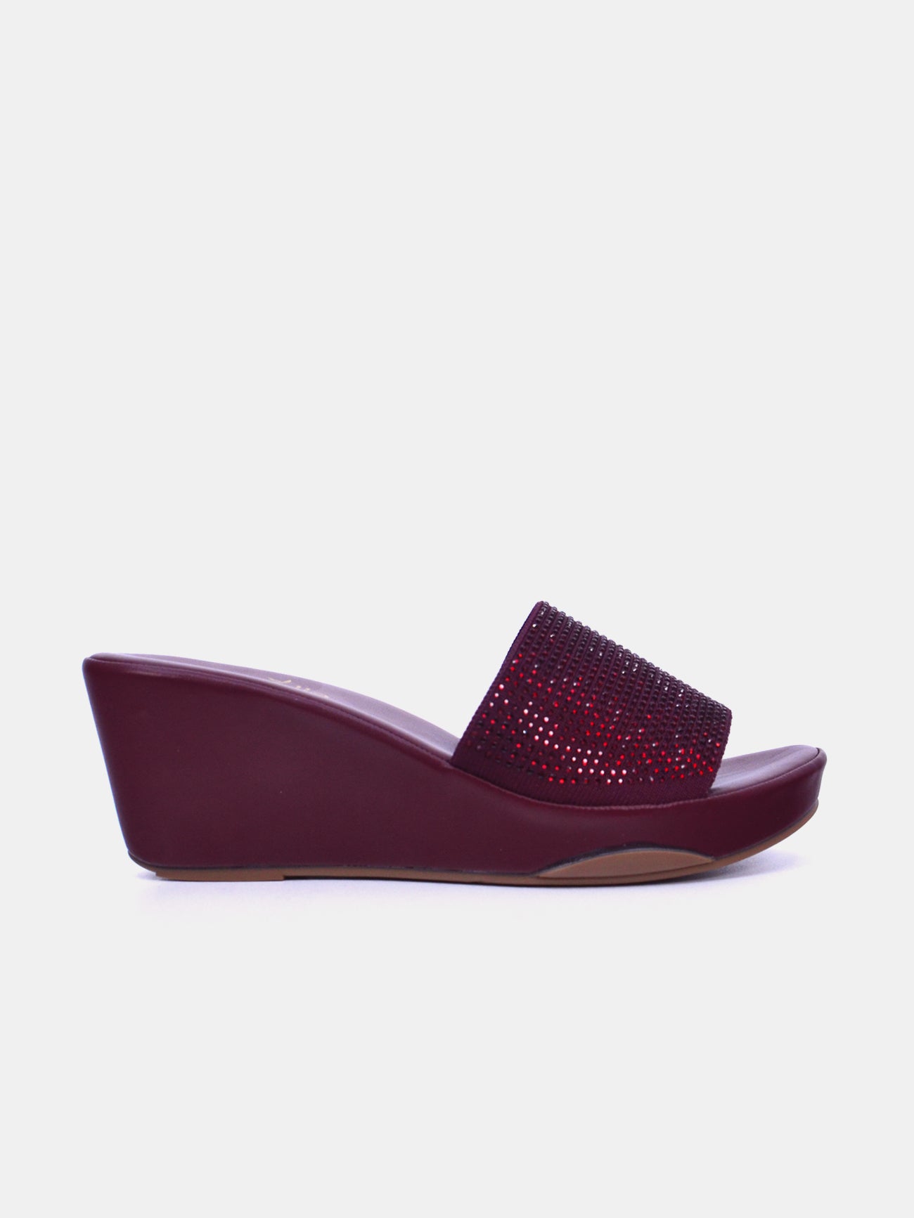 Michelle Morgan 214ZD011 Women's Wedge Sandals #color_Maroon