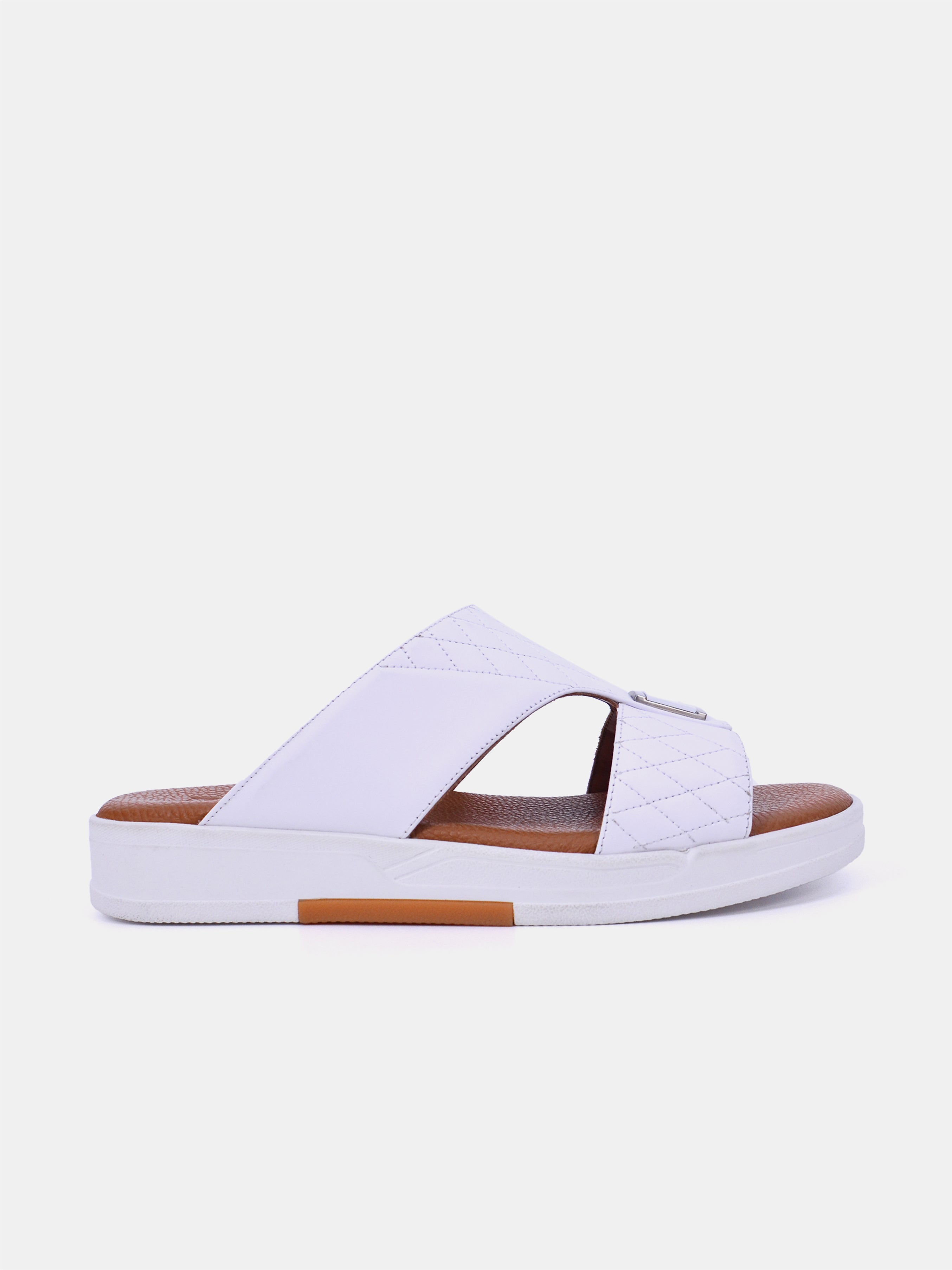 Barjeel Uno MSA138 Men Arabic Sandals #color_White