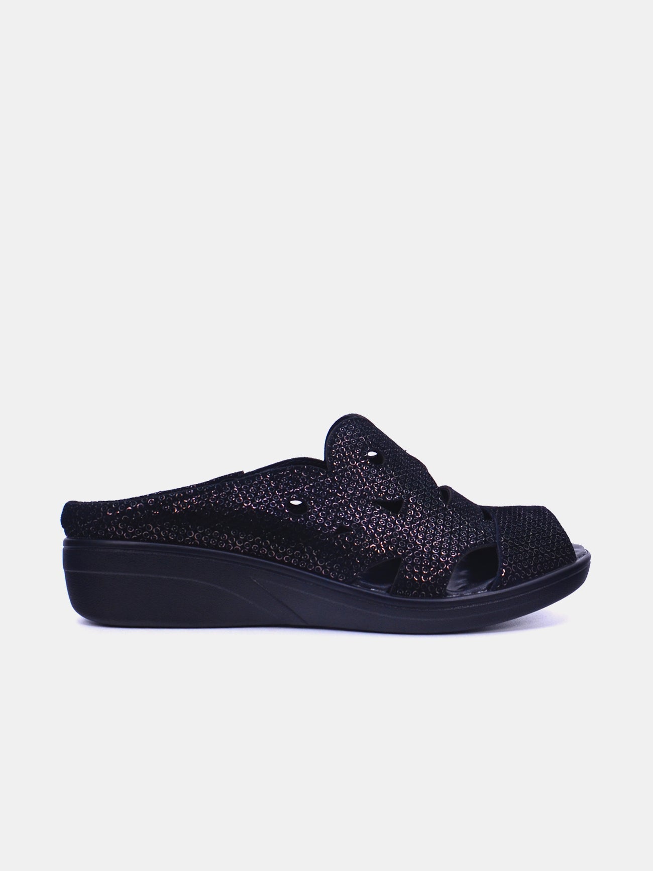 Michelle Morgan 2418-5 Women's Flat Sandals #color_Black