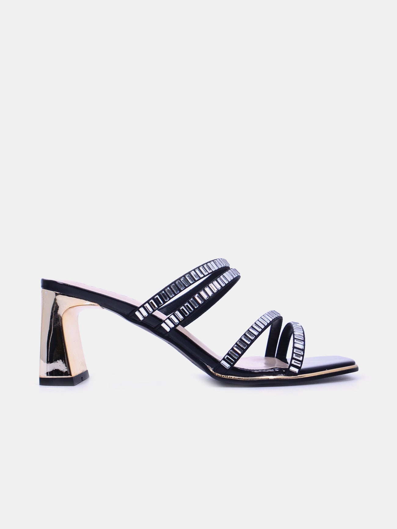 Mynaal Glemma Women's Block Heel Sandals #color_Black