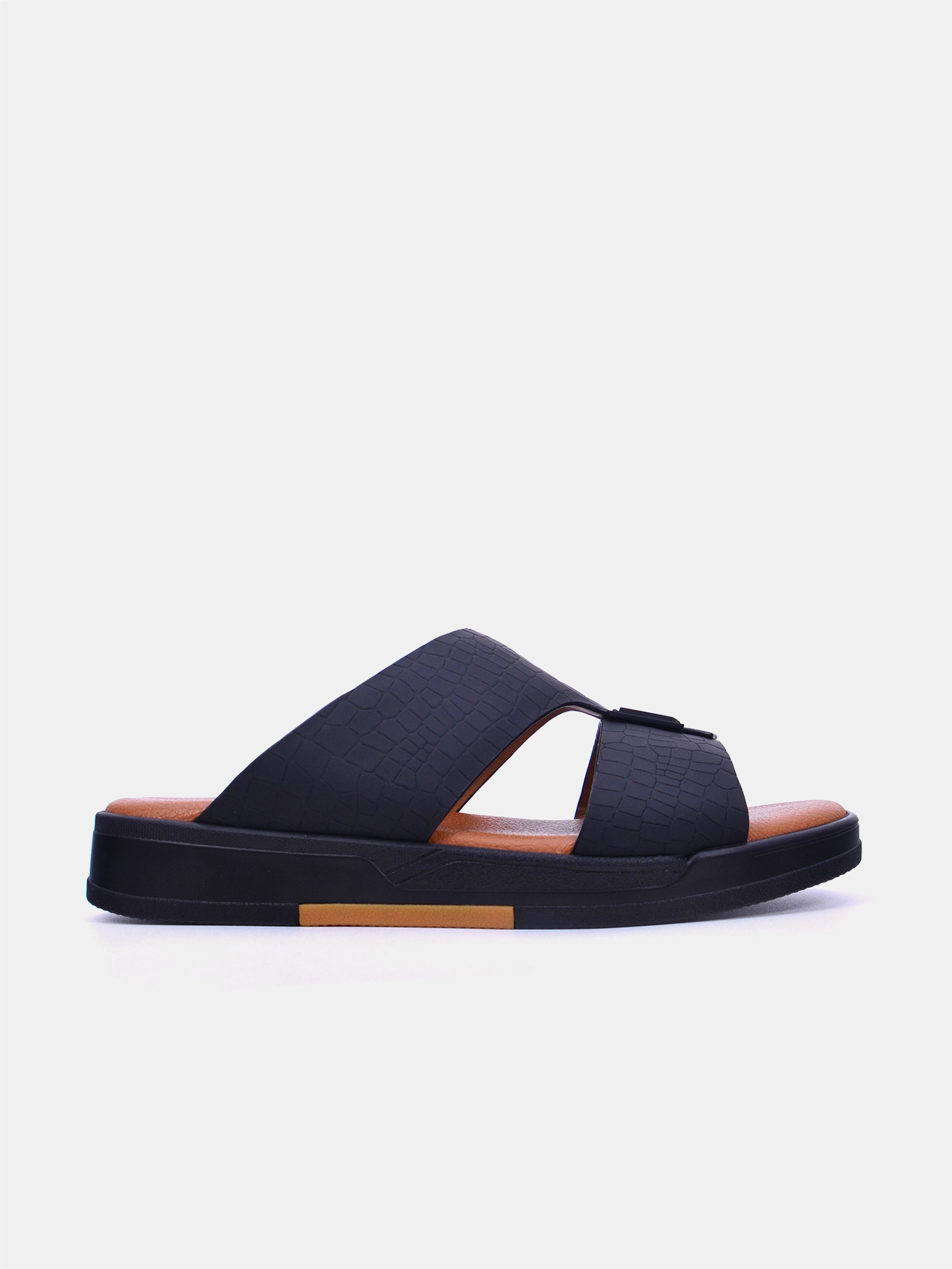 Barjeel Uno TAM Sole MSA-128 Men's Arabic Sandals #color_black