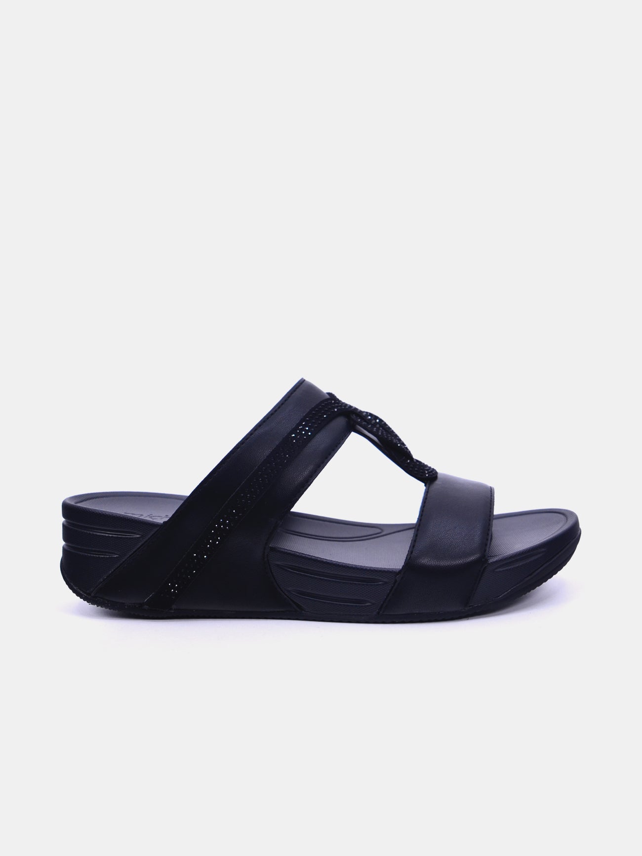 Michelle Morgan 214RJ913 Women's Casual Sandals #color_Black