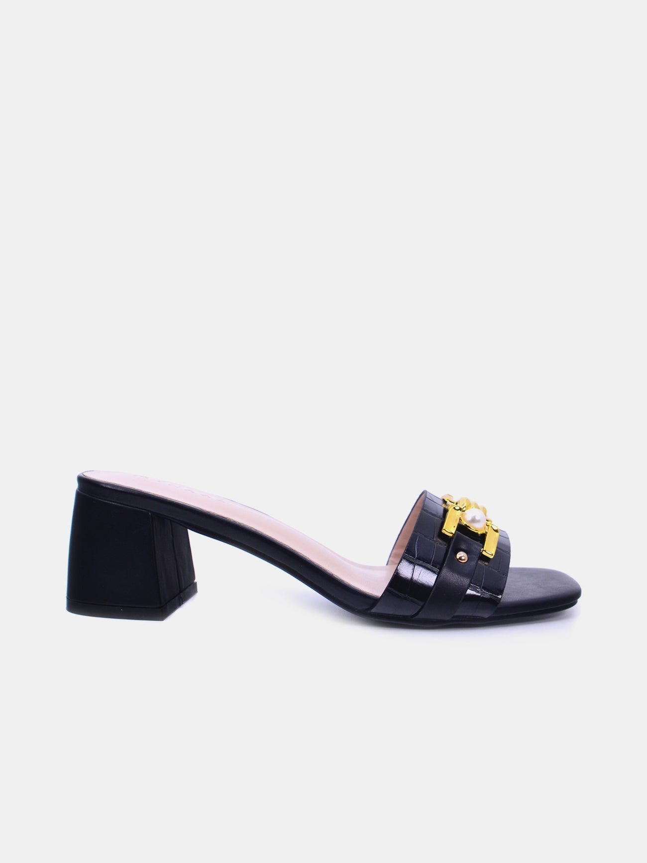 Mynaal Nova Women's Block Heel Sandals #color_Black