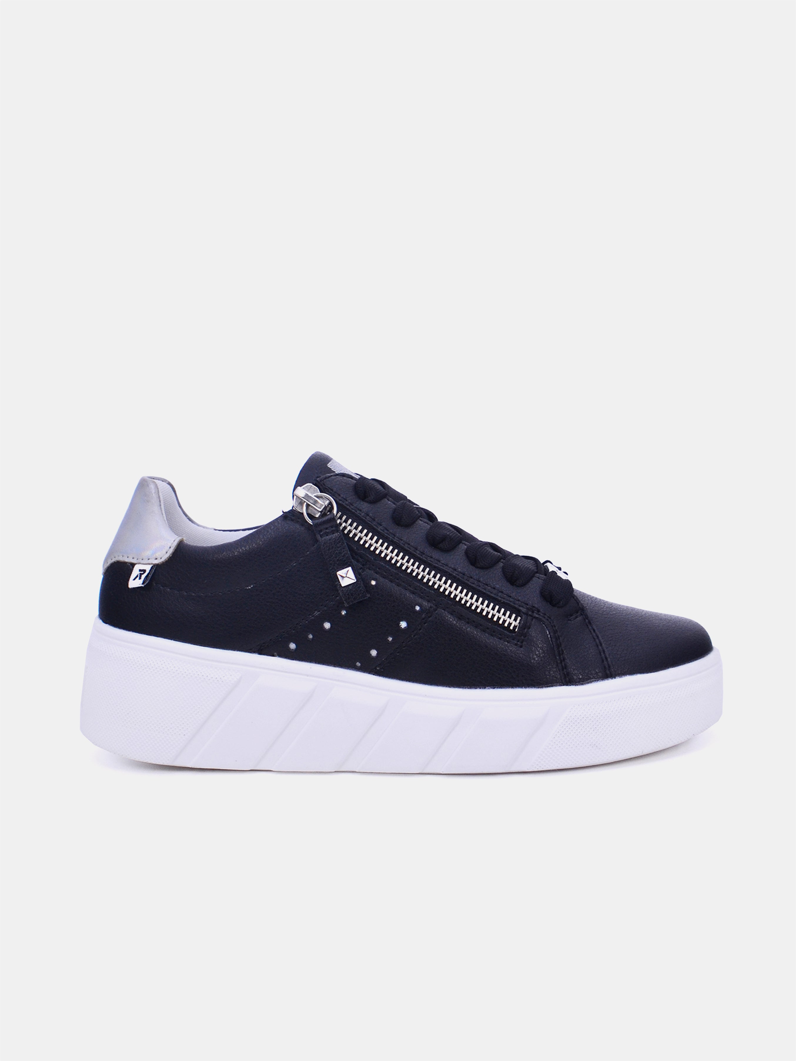 Rieker W0505 Women Casual Shoes #color_Black