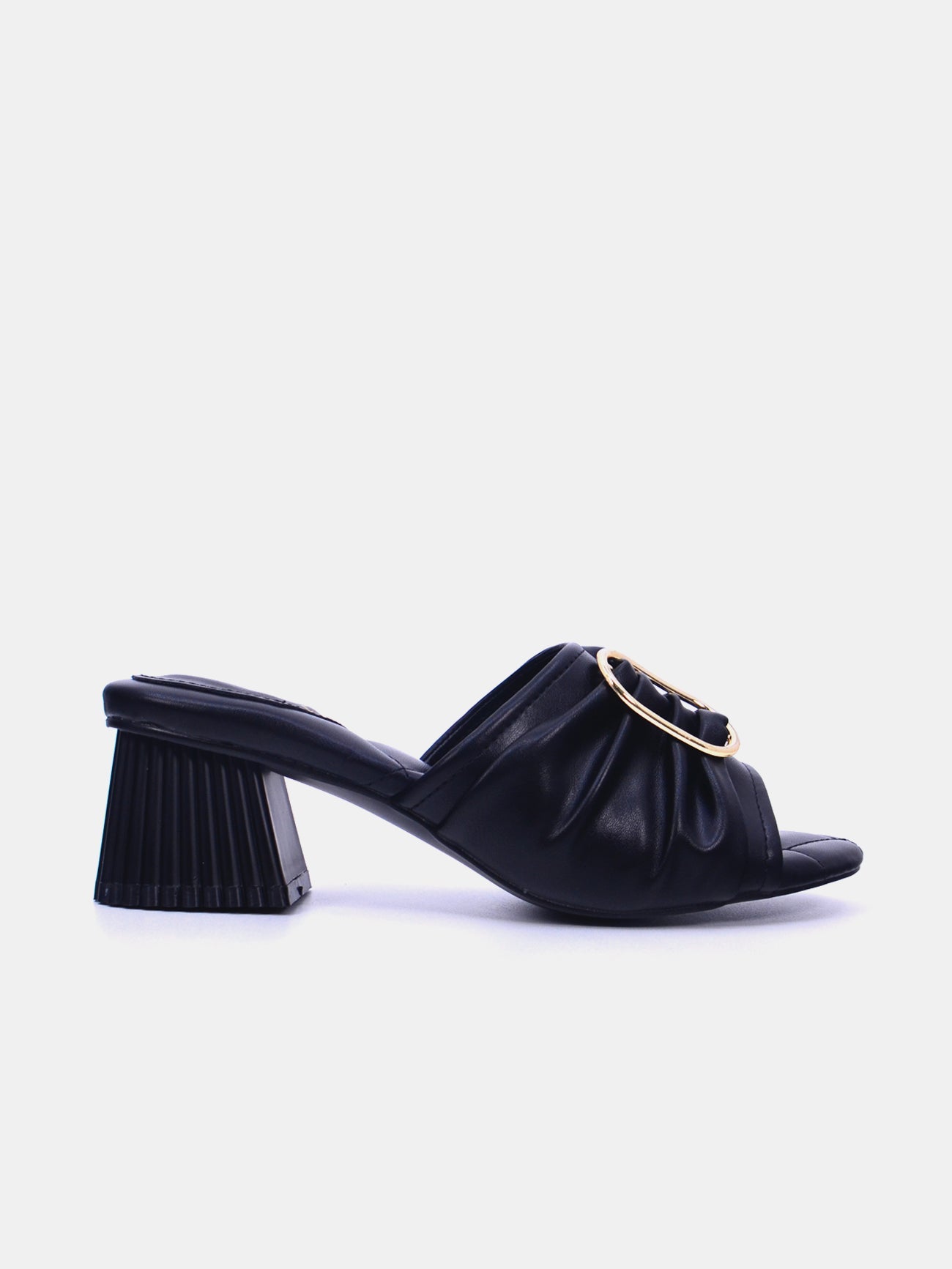 Mynaal 23BJH185 Women Heeled Sandals #color_Black