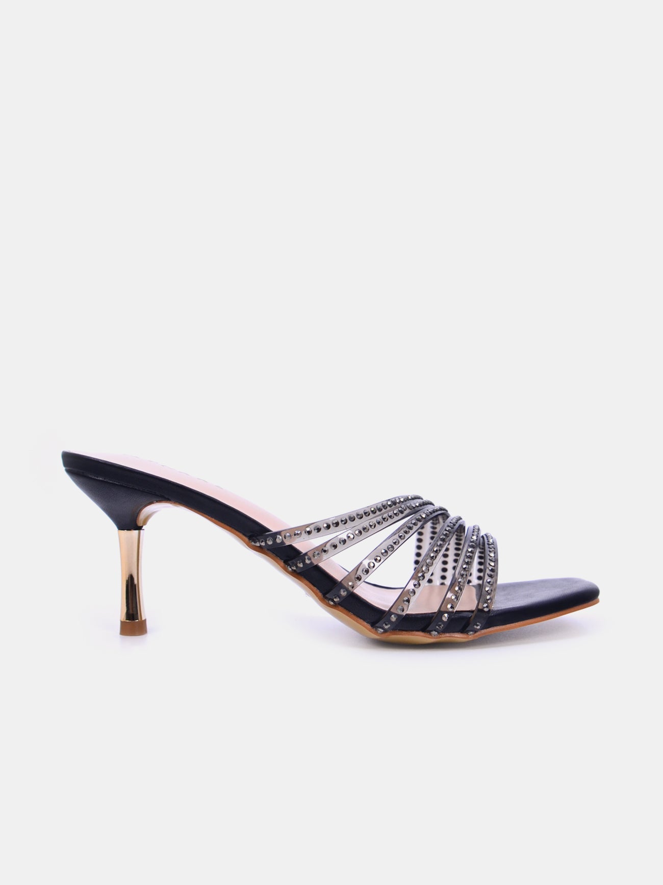 Mynaal Shyna Women's Pencil Heel Sandals #color_Black