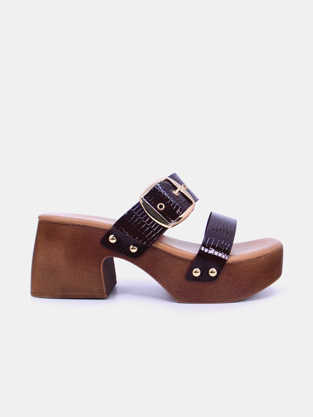 Mynaal Marcella Women's Block Heel Sandals #color_Brown