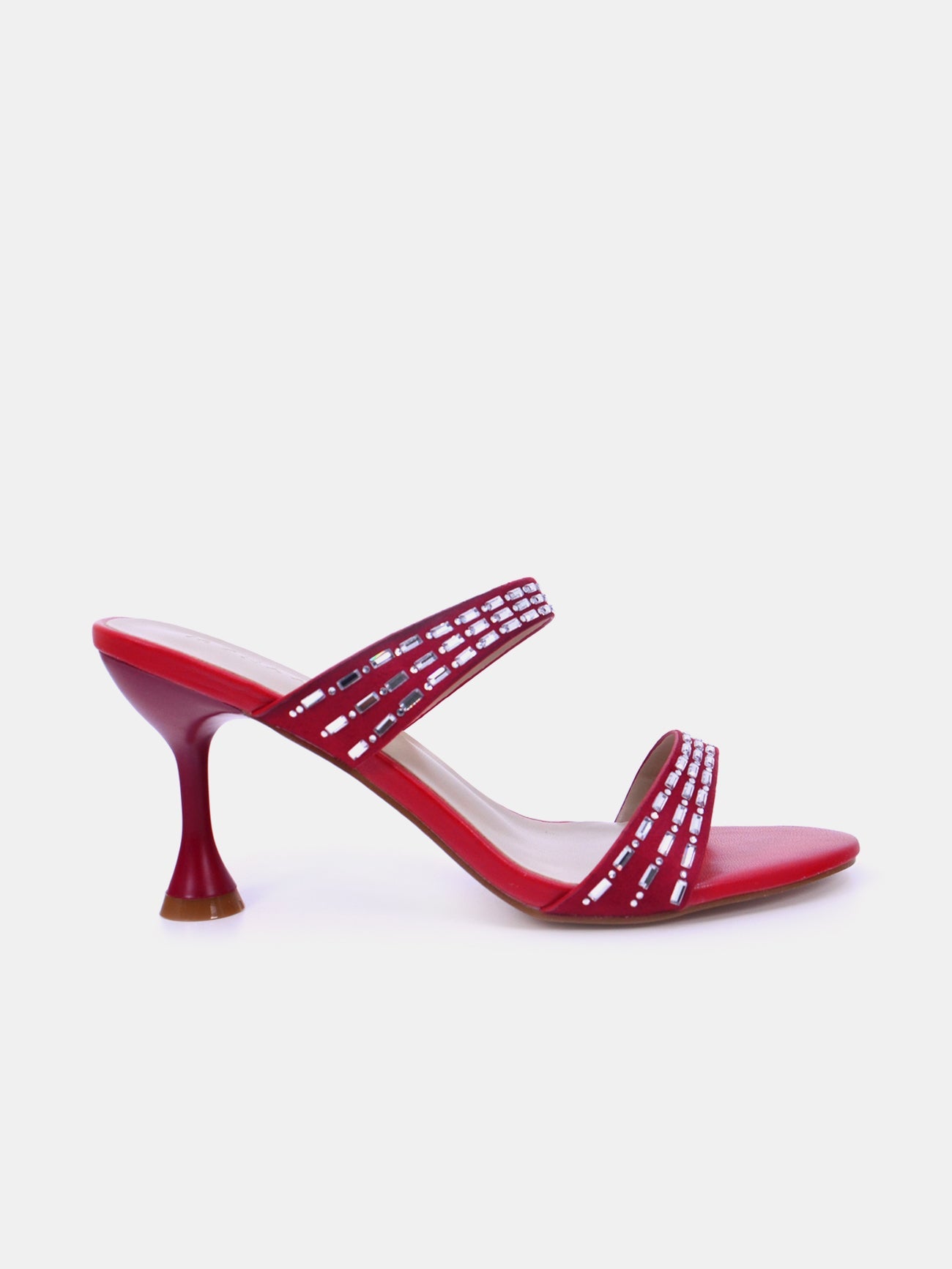 Mynaal Triselle Women's Kitten Heel Sandals #color_Red