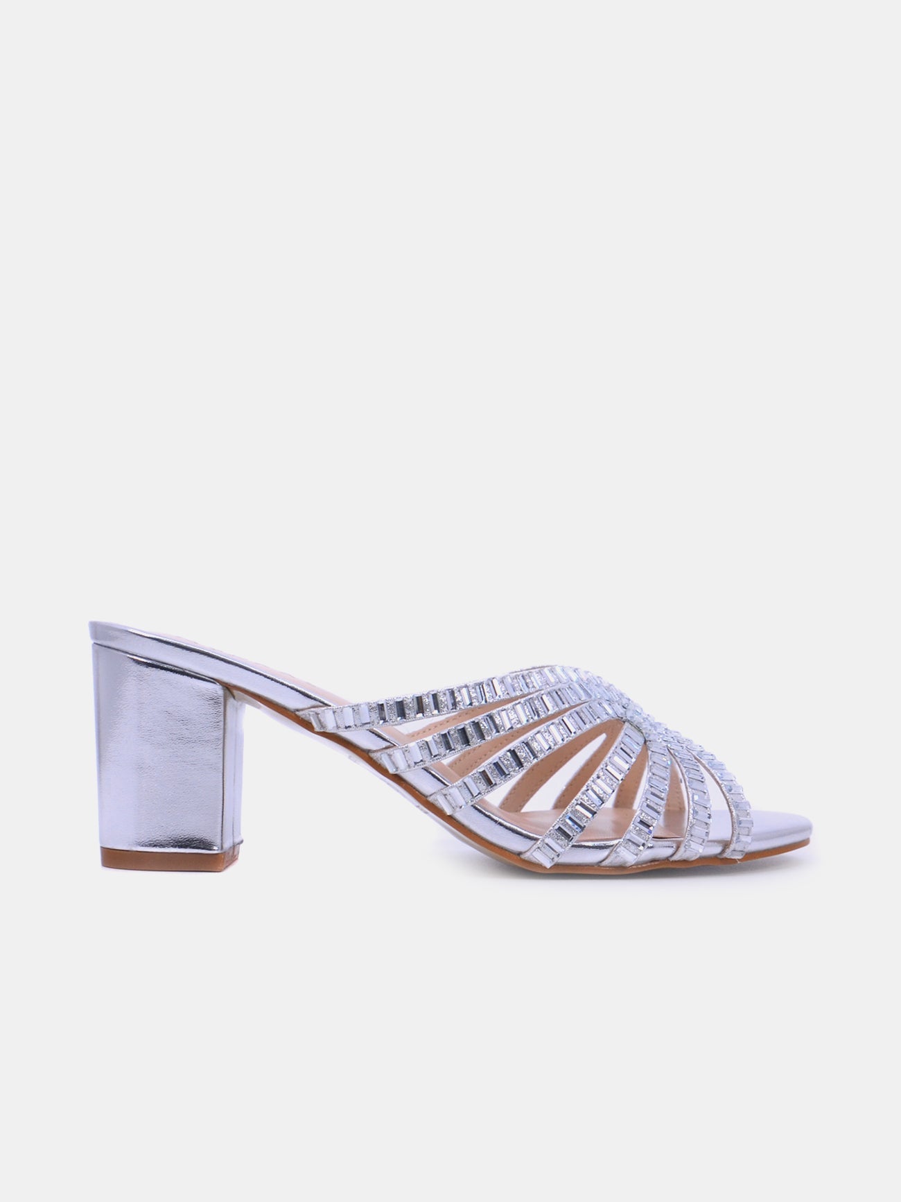 Mynaal Velaq Women's Block Heel Sandals #color_Silver