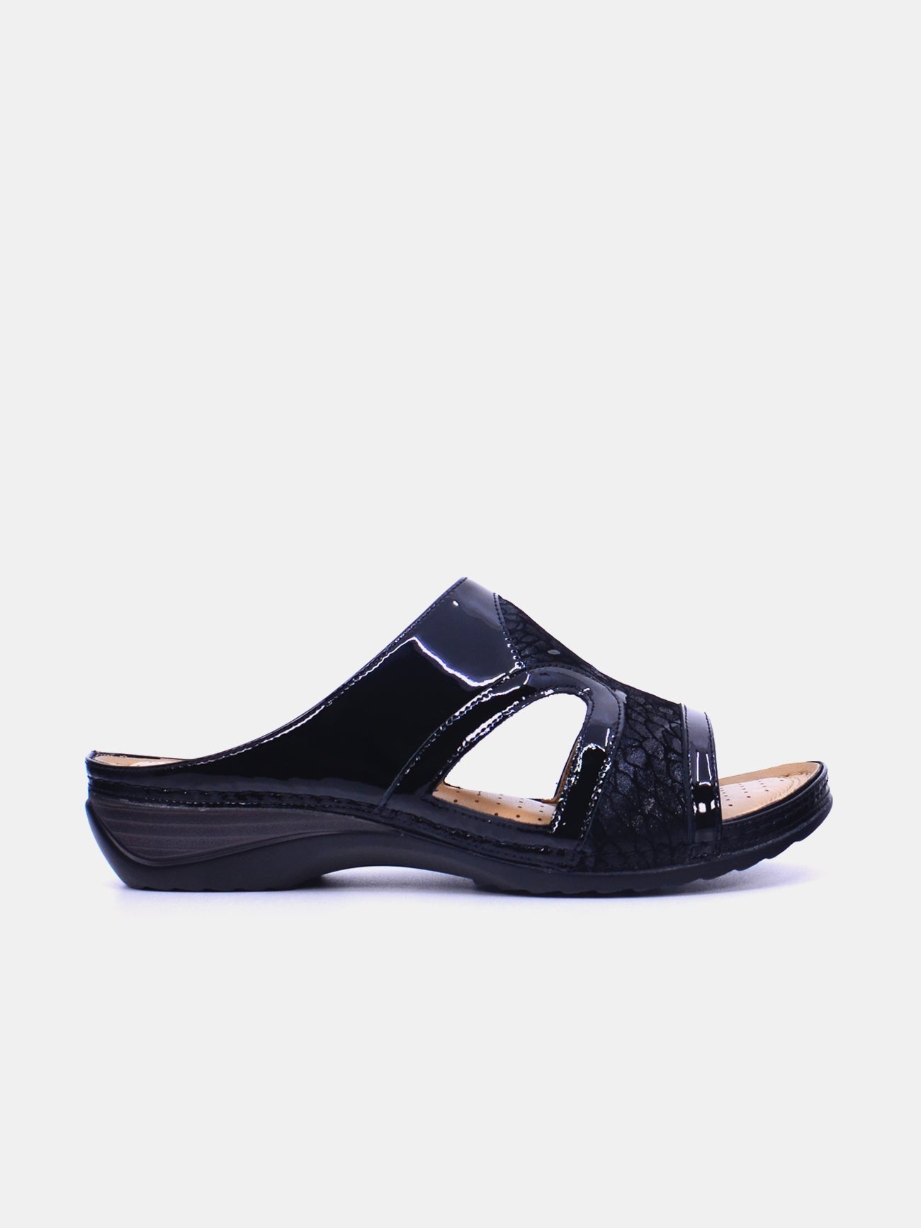 Michelle Morgan 88909-26 Women's Flat Sandals #color_Black