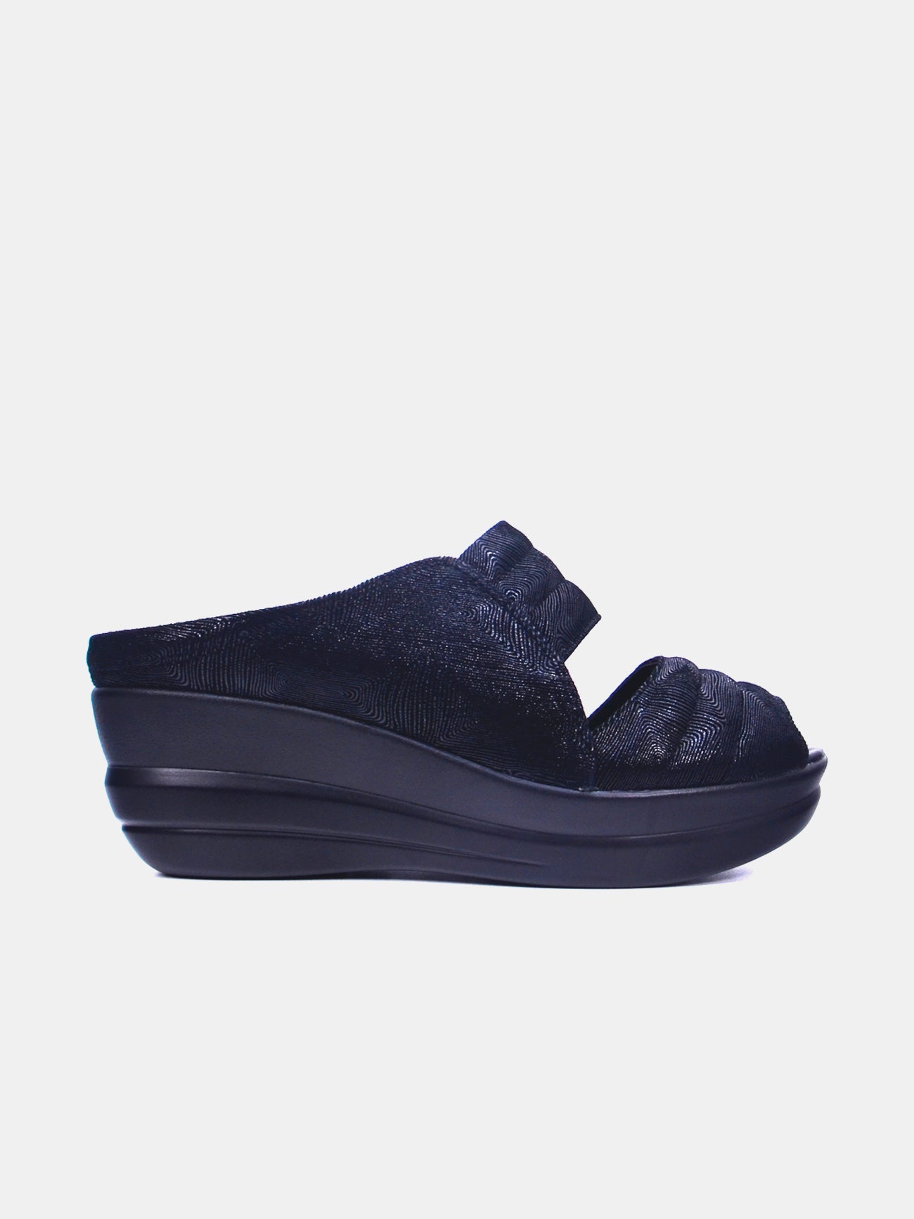 Michelle Morgan 19009-40 Women's Wedge Sandals #color_Black