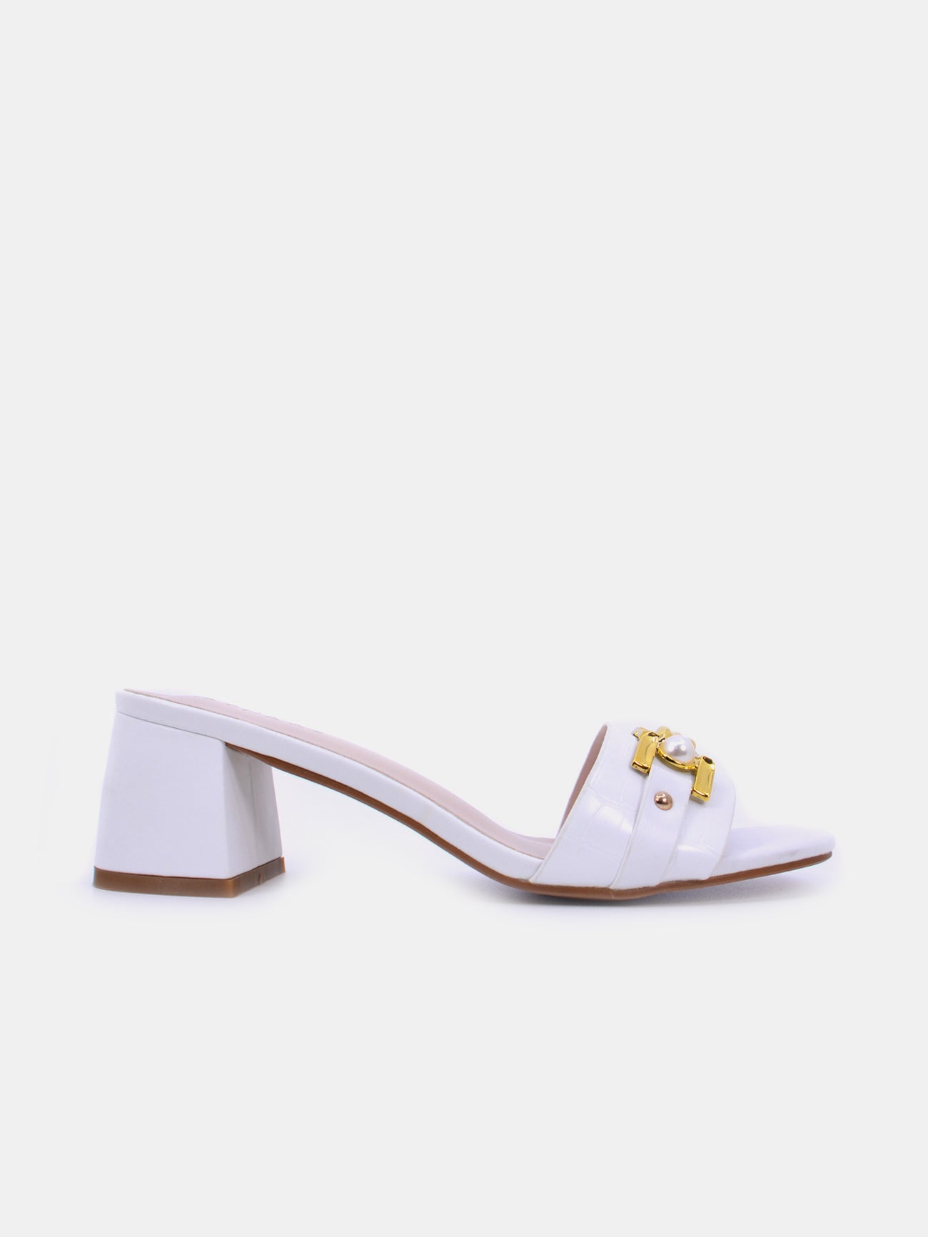 Mynaal Nova Women's Block Heel Sandals #color_White